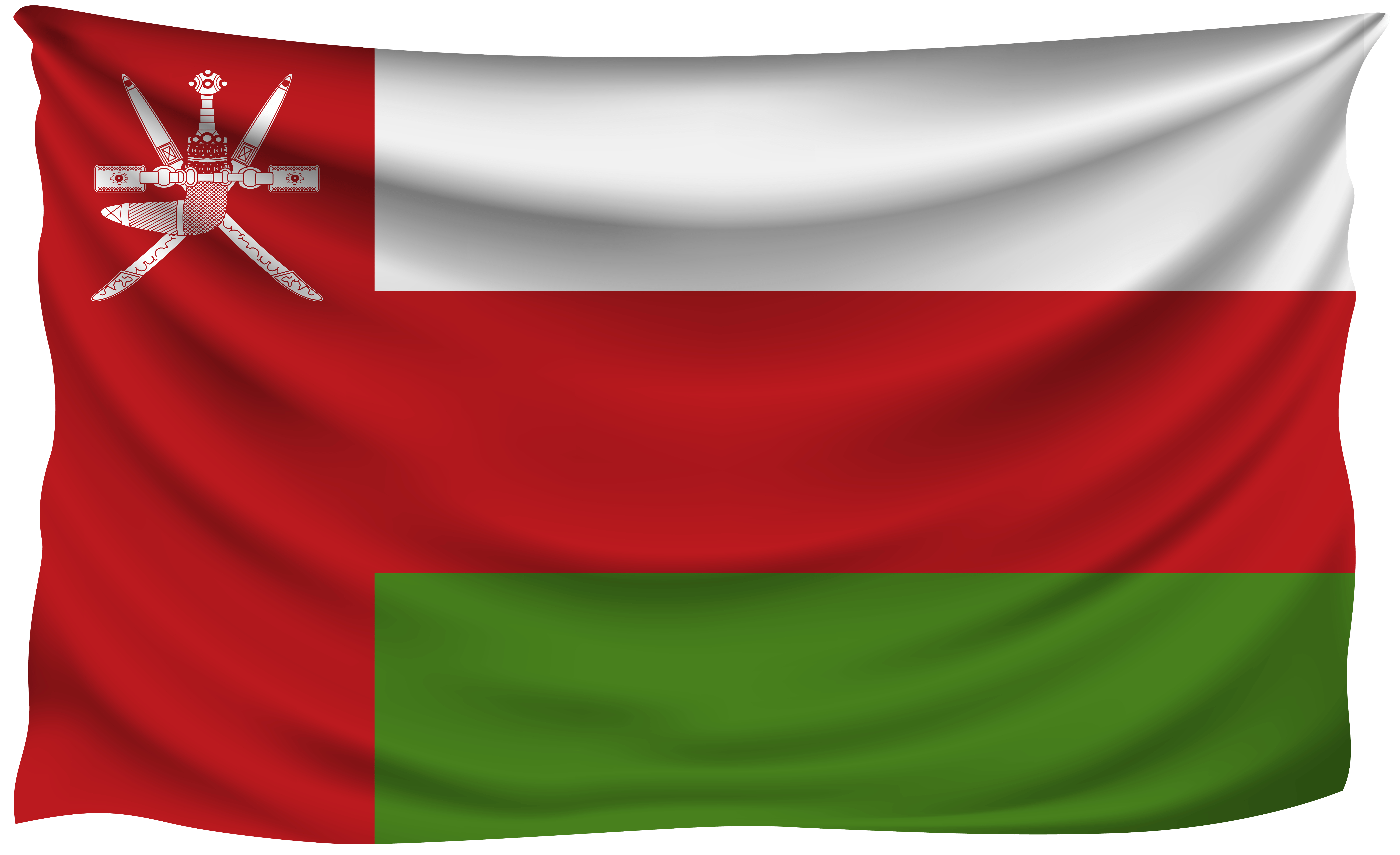 8000x4890 Oman Wrinkled Flag Quality Image, Desktop