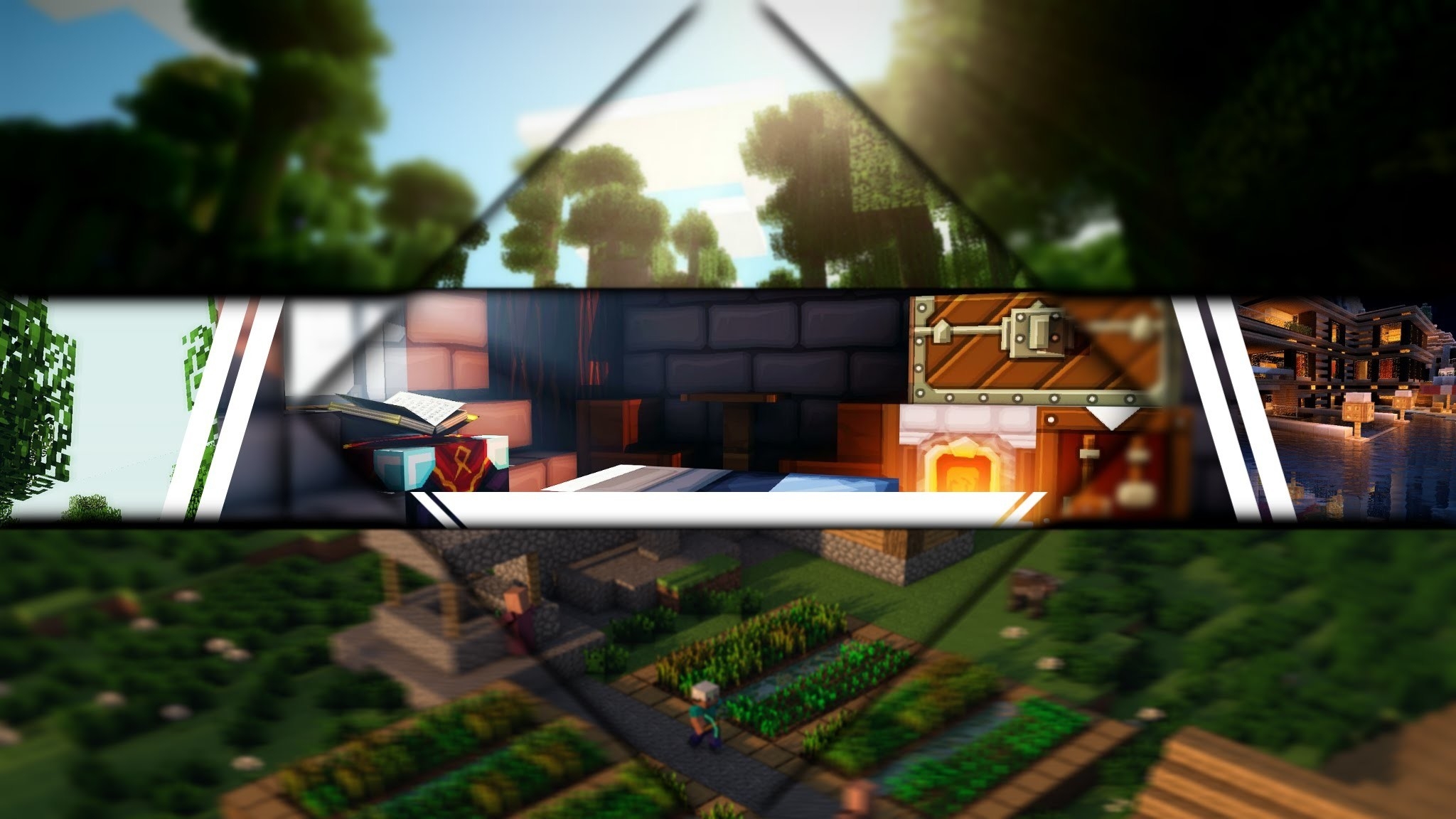 2050x1160 Banner De Minecraft Para Youtube, Desktop