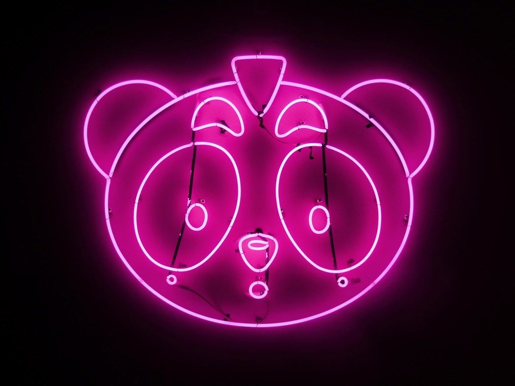 1030x770 neon panda, Desktop