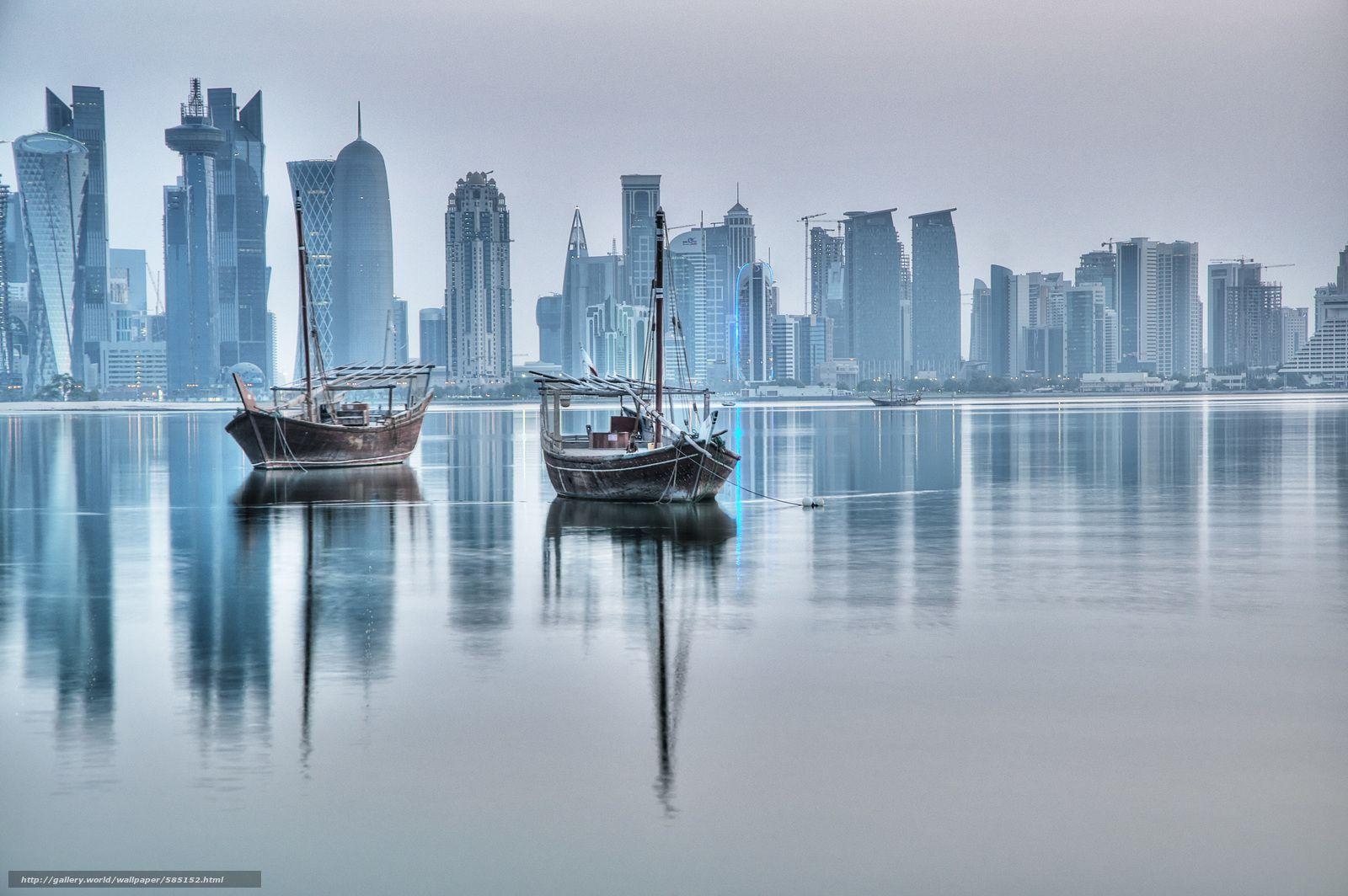 1600x1070 Download wallpaper Doha, Qatar, city free desktop wallpaper in, Desktop