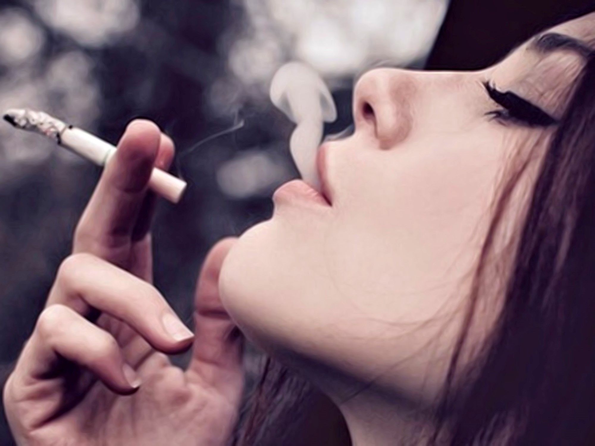 2000x1500 Smoking Girl Wallpaper, Desktop