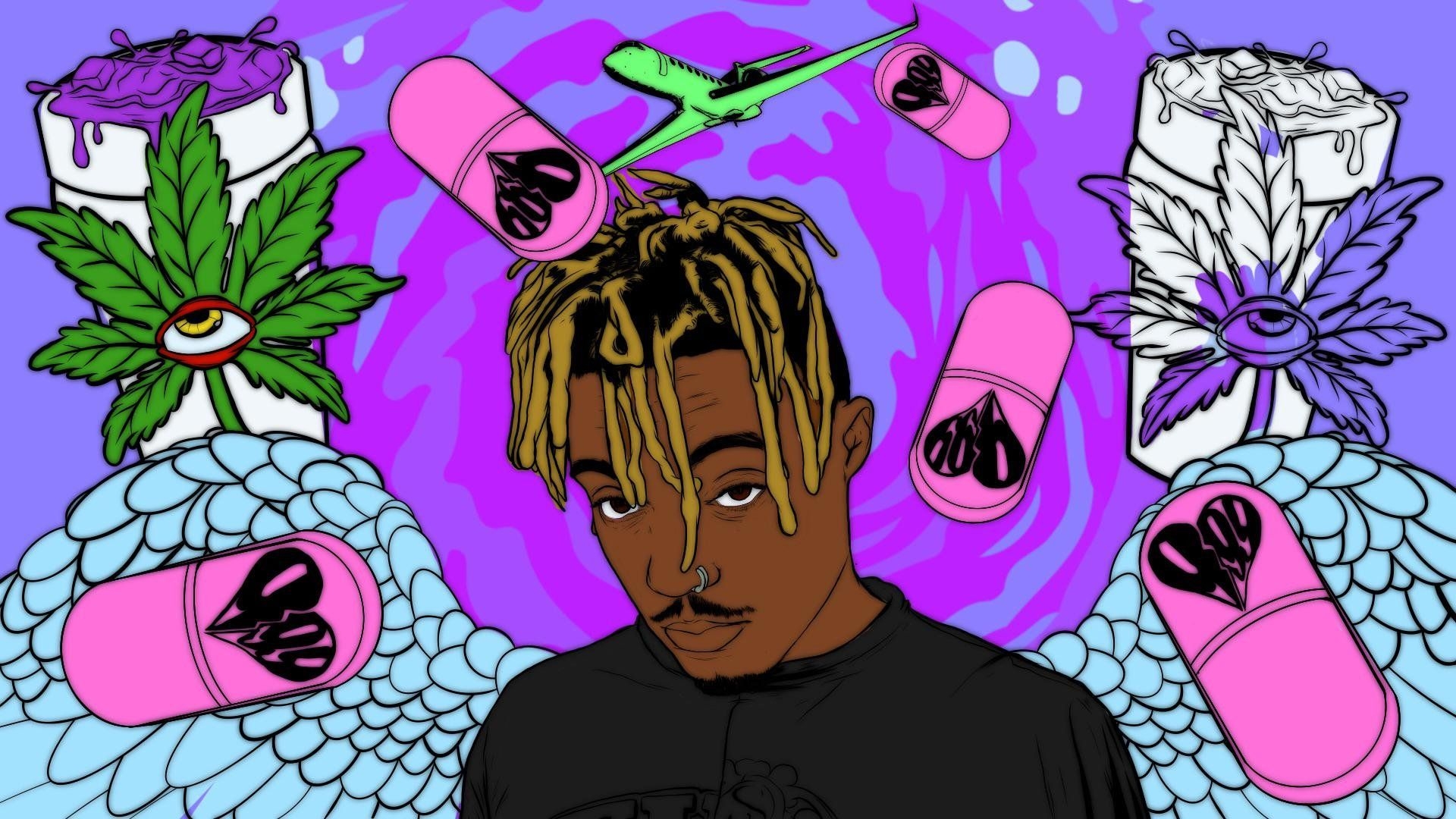 1920x1080 Juice Wrld Cartoon Wallpaper Phone, Desktop