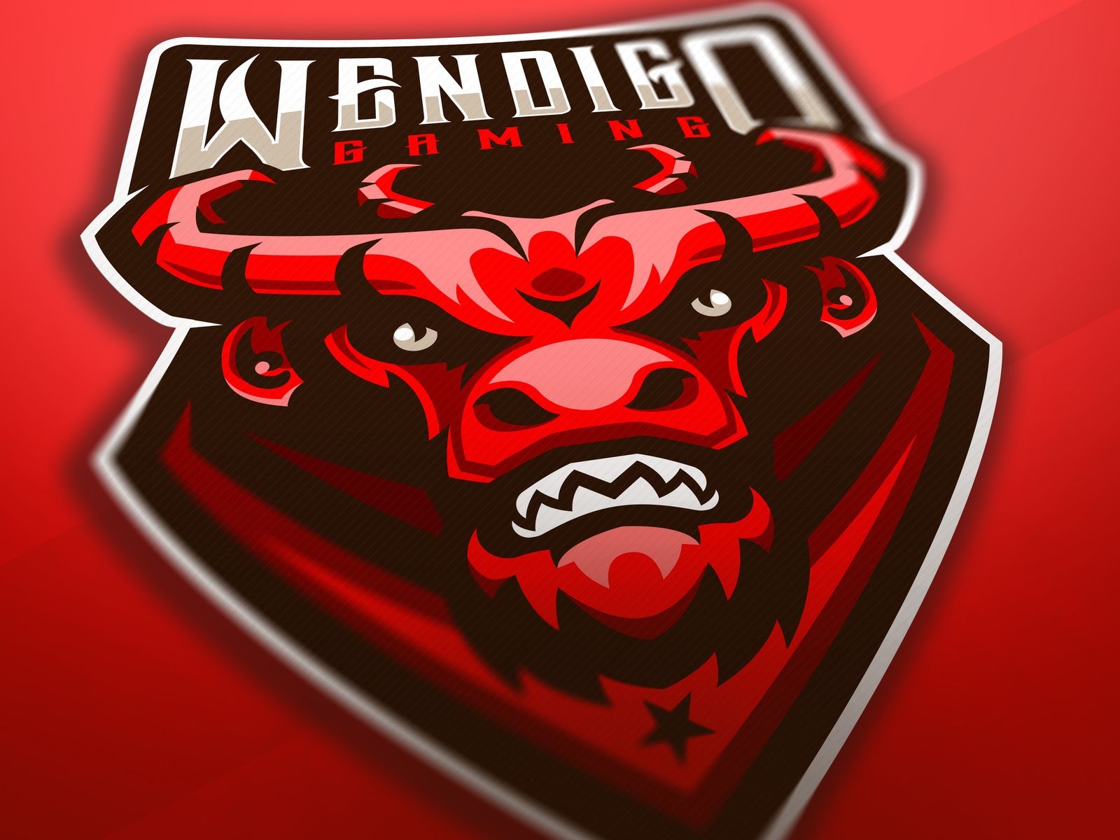 1600x1200 Wendigo gaming mascot logo, Desktop