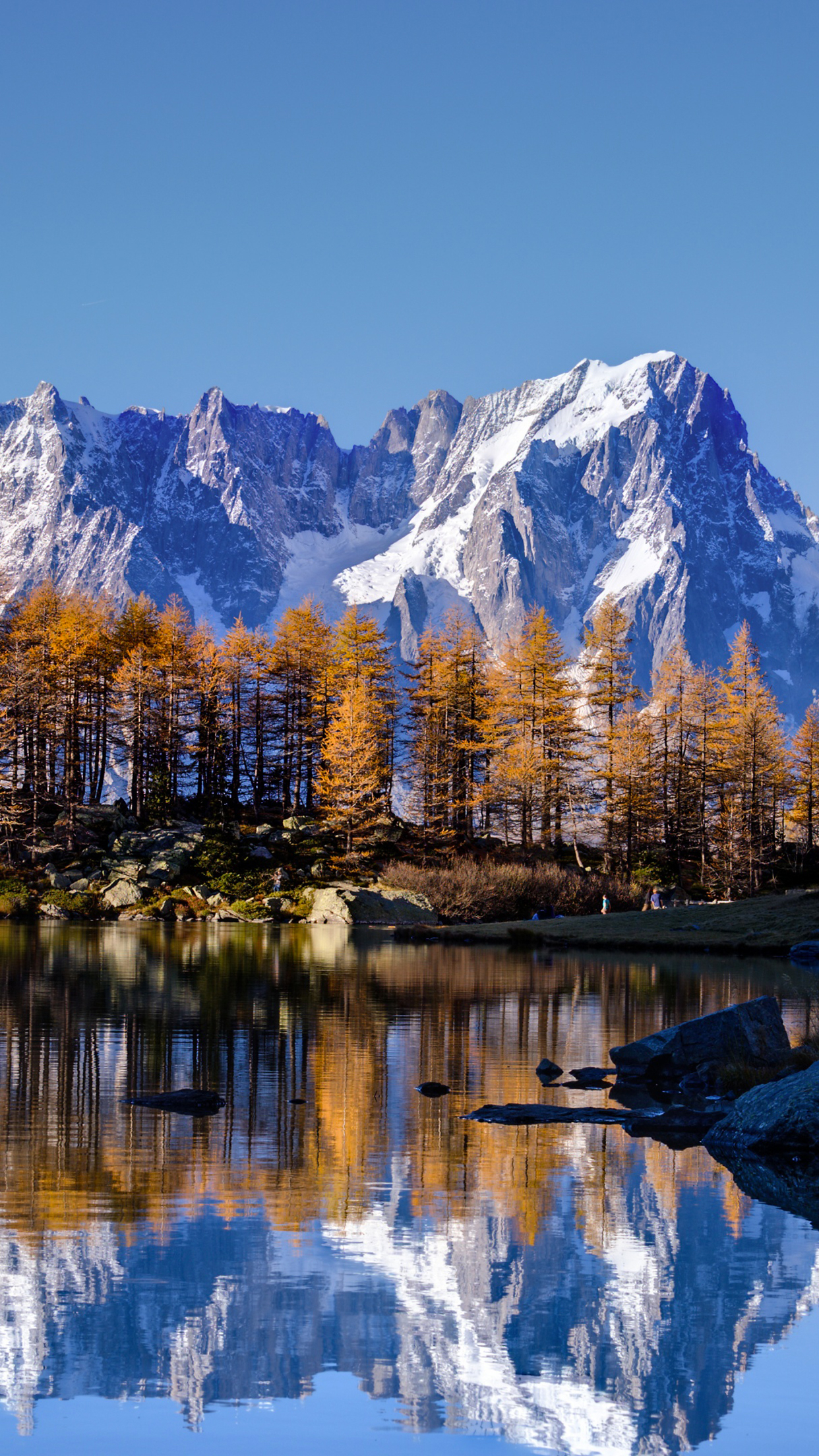 1250x2210 Mont Blanc Autumn Wallpaper for iPhone Pro Max, X, 6, Phone