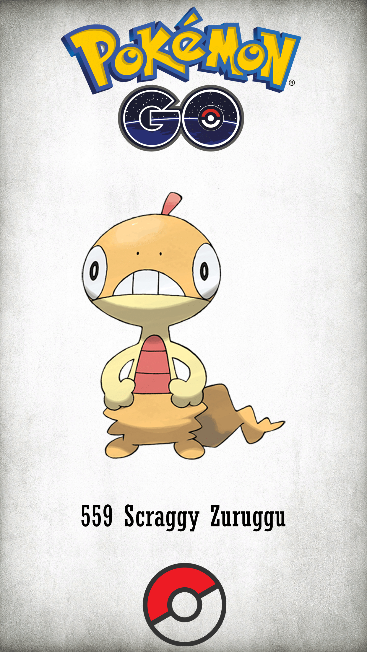 1250x2210 Character Scraggy Zuruggu, Phone