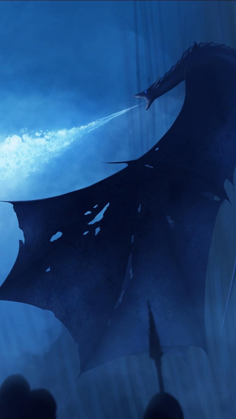 750x1340 White Walker Ice Dragon Game of Thrones Wallpaper. HD Wallpaper, Phone