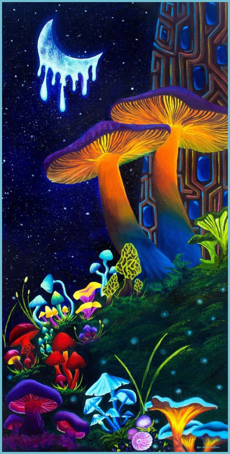 770x1530 View 8 Trippy Shroom Background Mushroom Wallpaper, Phone