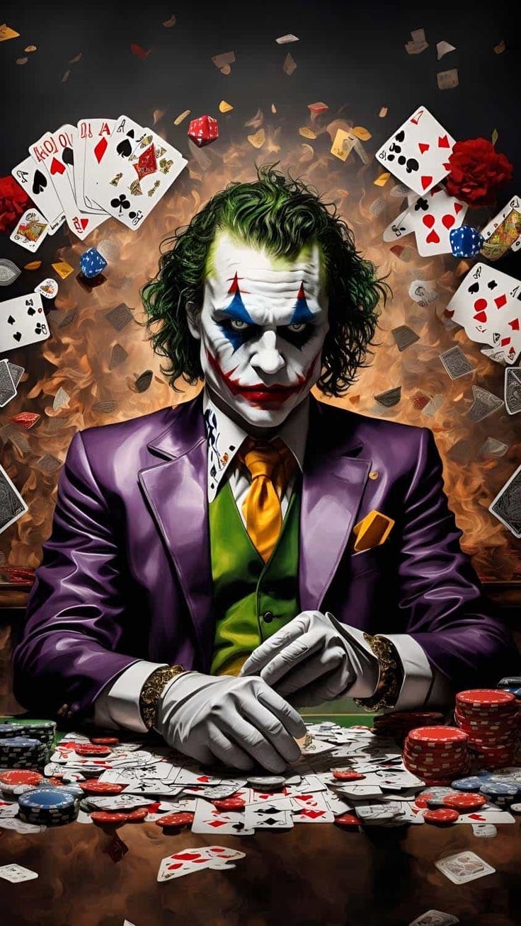 740x1310 Joker Playing Poker iPhone Wallpaper 4K, Phone