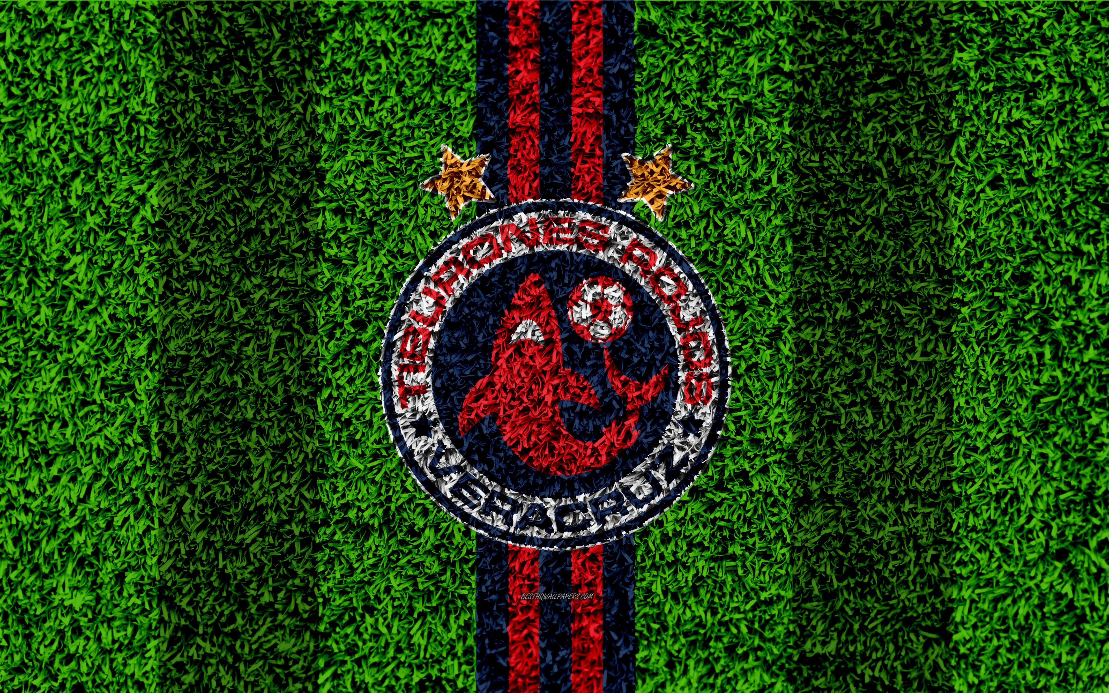 3840x2400 Download wallpaper Veracruz FC, 4k, football lawn, logo, Mexican, Desktop