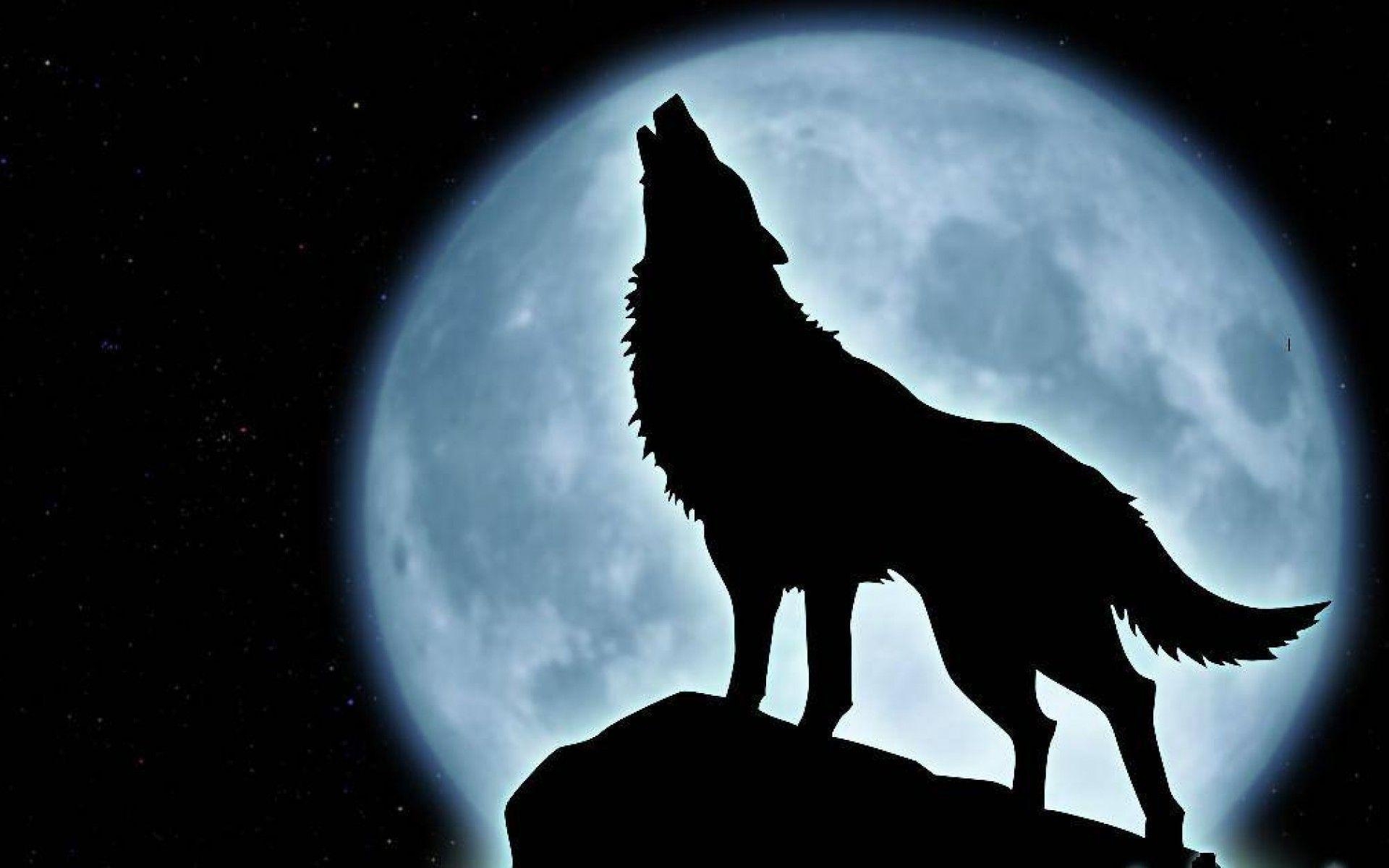 1920x1200 Full Moon With Wolf Howling Wallpaper Car Picture, Desktop