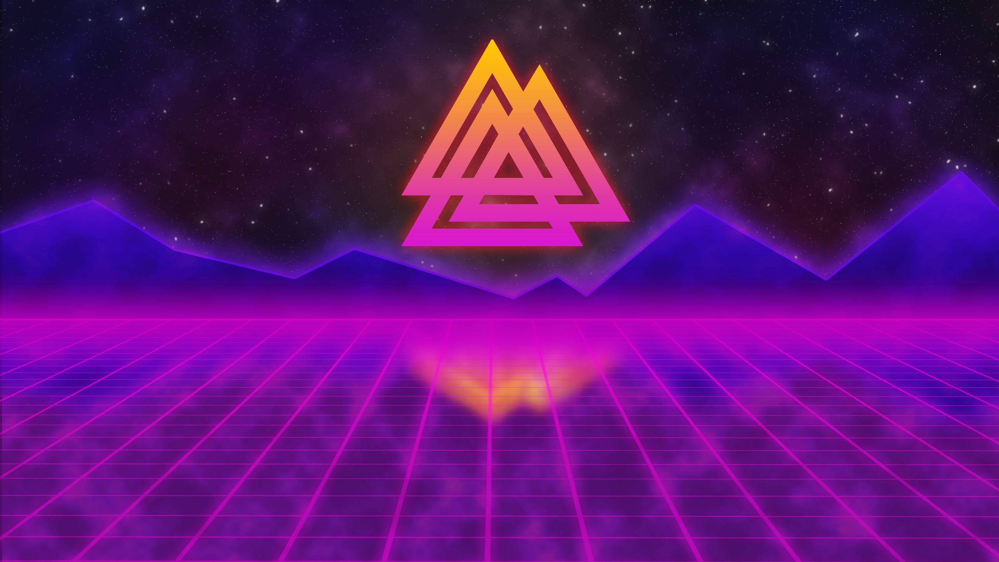 3840x2160 Retrowave Viking 4k Retrowave Wallpaper, Hd Wallpaper, Digital, Desktop