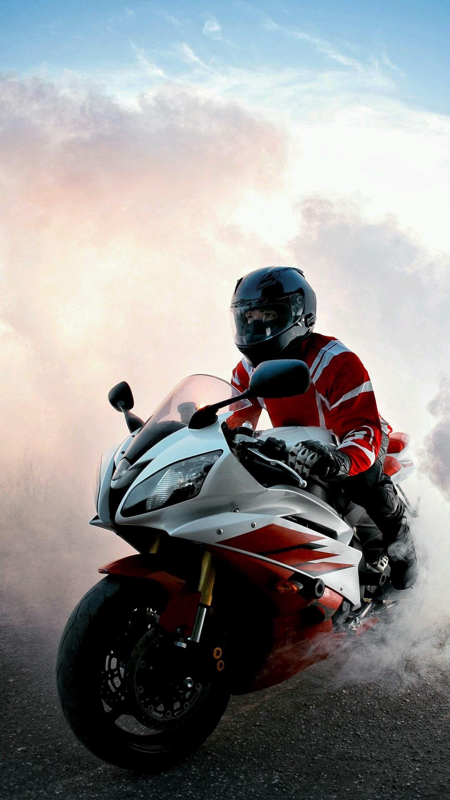 1440x2560 Kawasaki Super Bike Burnout iPhone Wallpaper. Yamaha r6, Phone