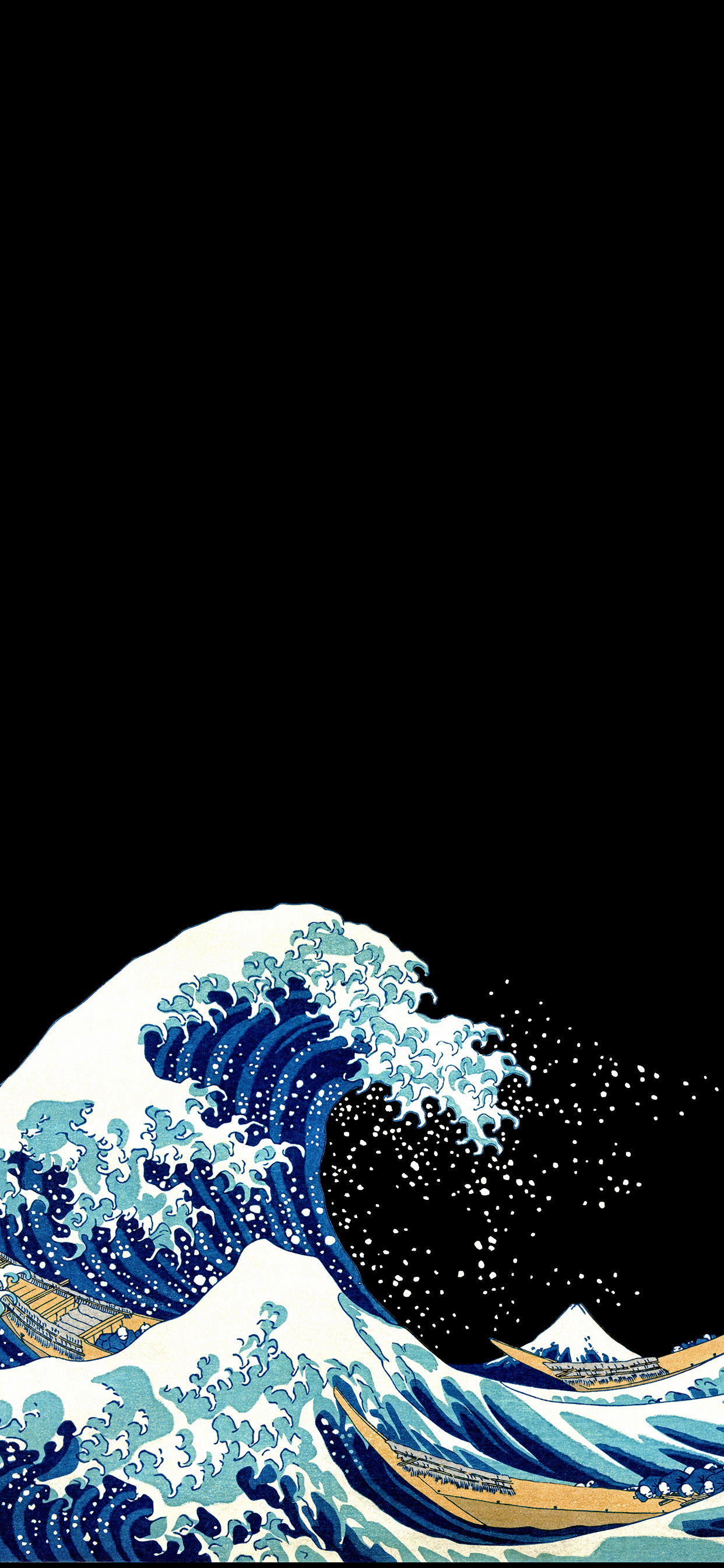 1250x2690 2160x3840My take on an AMOLED Great Wave off Kanagawa, Phone