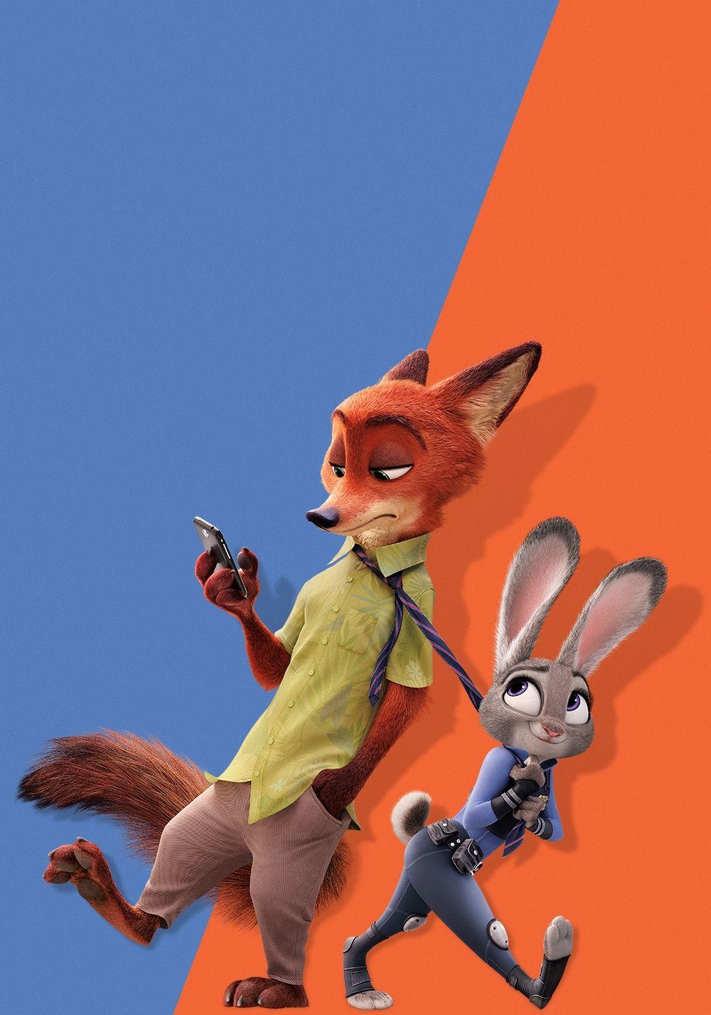 1000x1430 nick and judy. Judy and Nick Textless Poster, Phone