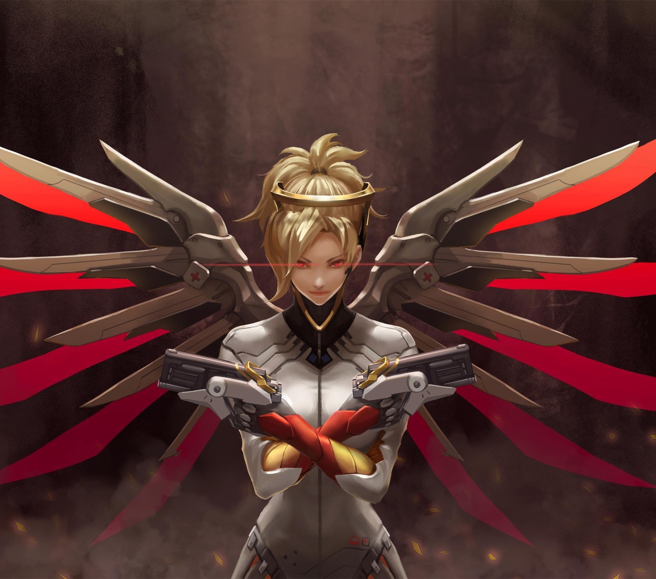 2250x1990 Download 2248x2248 wallpaper mercy, overwatch, artwork, game, Desktop