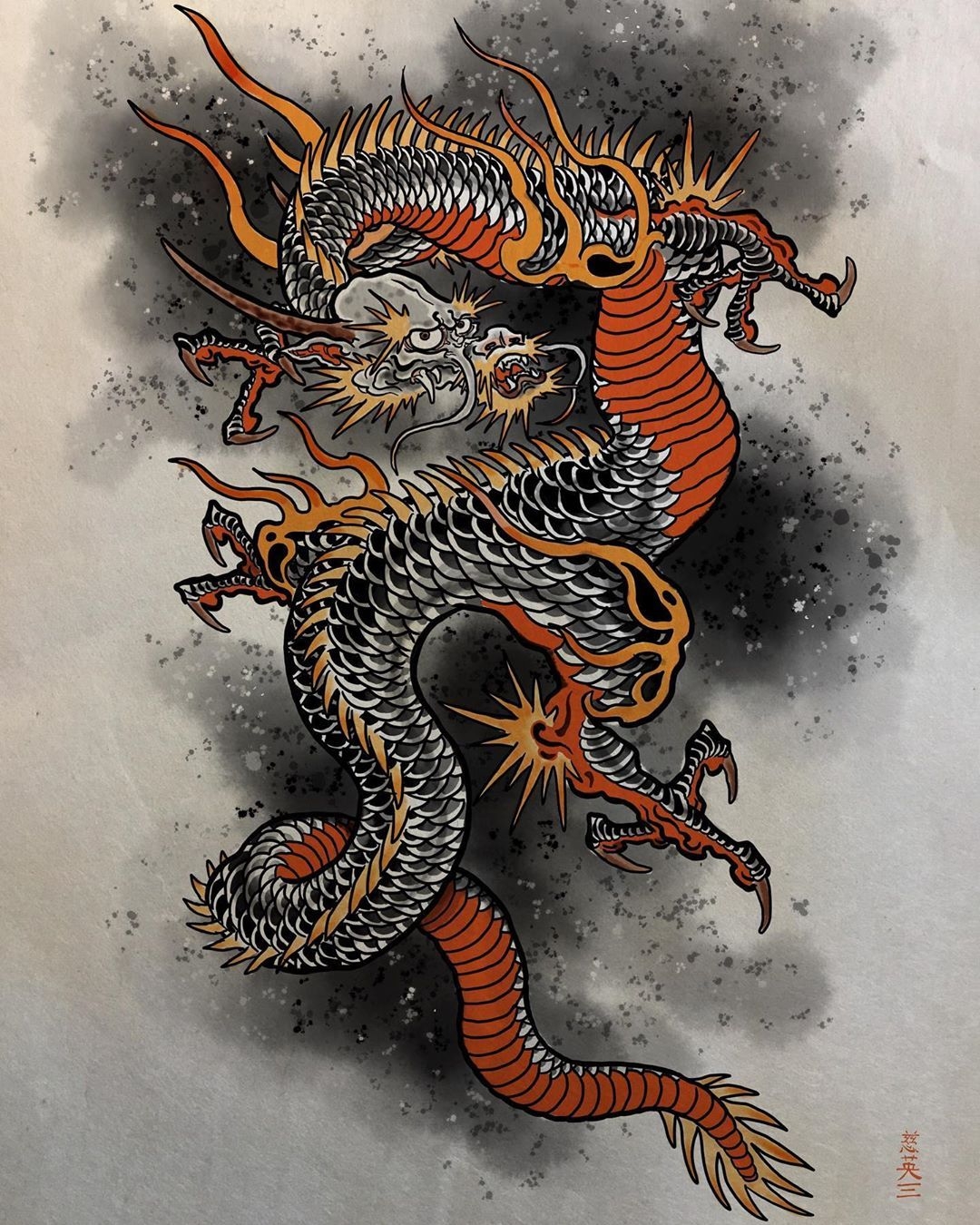 1080x1350 Ninjamie on Instagram: “Dragon in clouds. Would love to tattoo this #dragon #dragontattoo #japanesetatt. Japanese dragon tattoos, Dragon tattoo art, Dragon tattoo, Phone