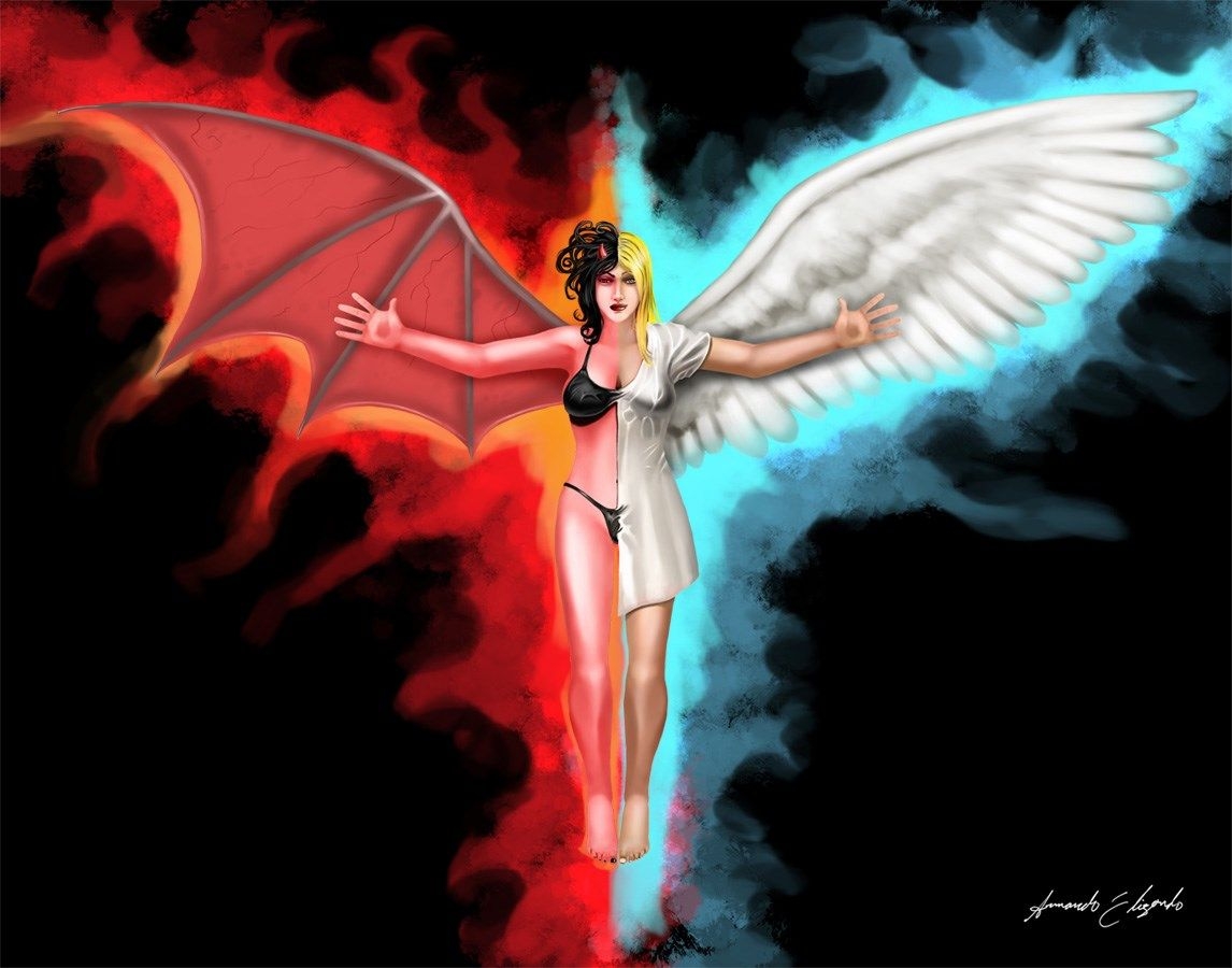 1150x900 Half Devil Half Angel Wallpaper Wallpaper Popular Half Devil Half Angel Wallpaper Background, Desktop