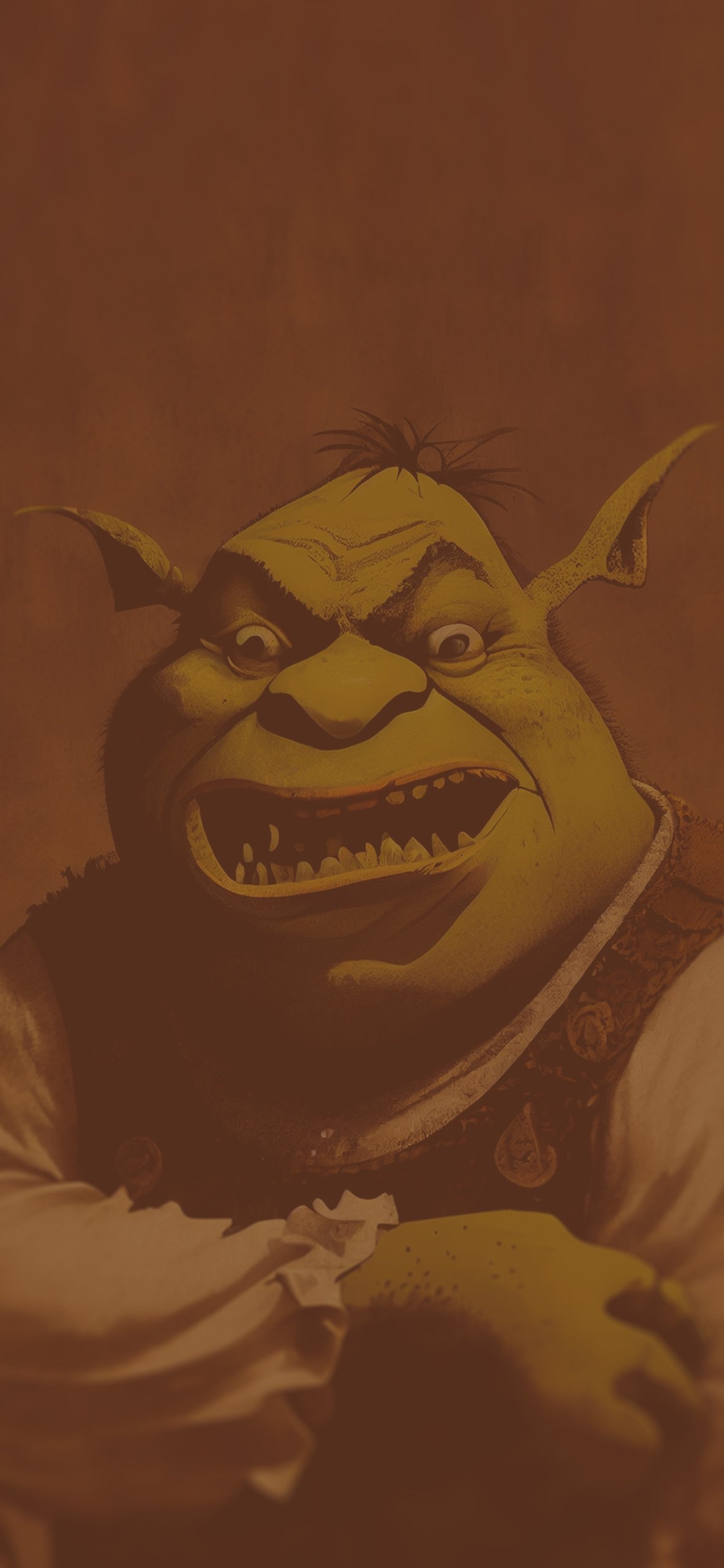 1190x2560 Angry Shrek Art Wallpaper Aesthetic Wallpaper for iPhone, Phone