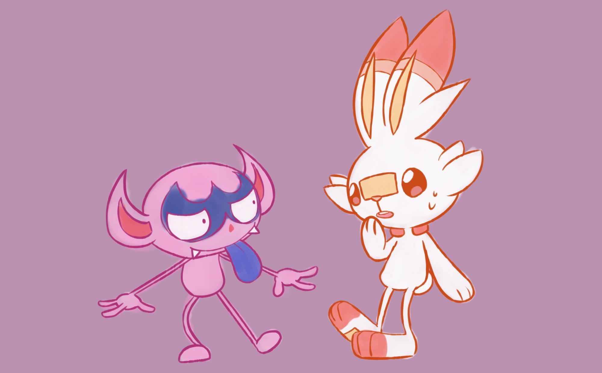 2000x1250 Scorbunny and Impidimp. Pokémon Sword and Shield. Know, Desktop