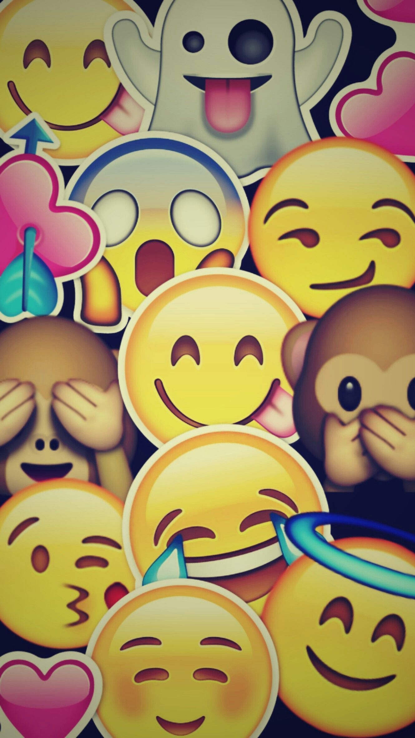 1330x2370 Emoji Background Wallpaper, Free Stock Wallpaper, Phone