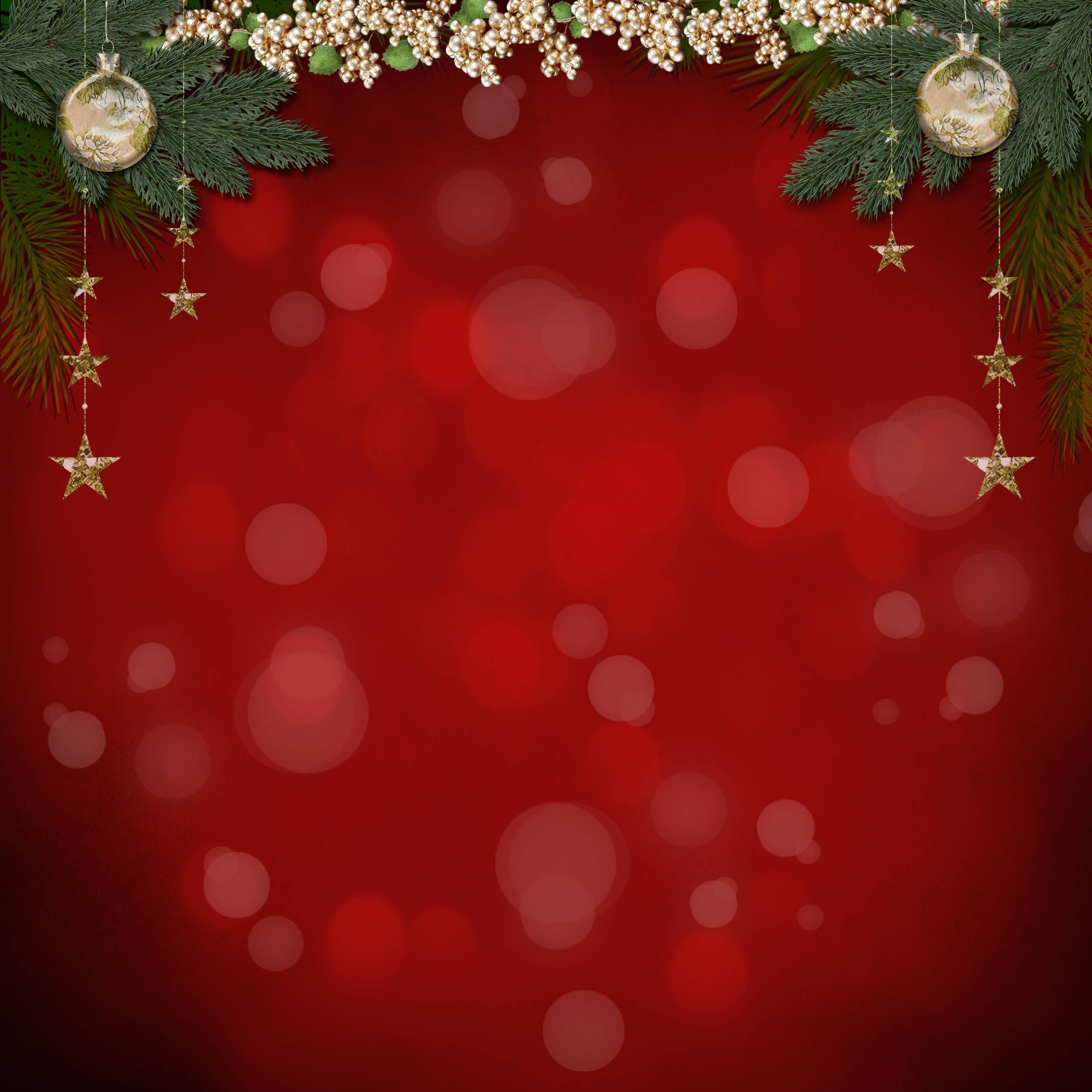 3600x3600 Gold And Red Christmas Background, Phone