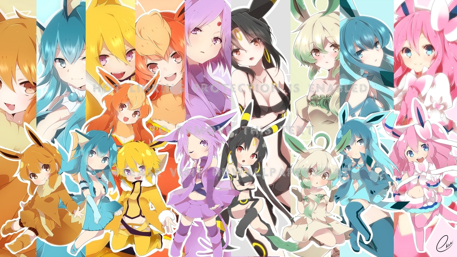 1500x850 pokemon eevees evolve forms jolt cute anime, Desktop