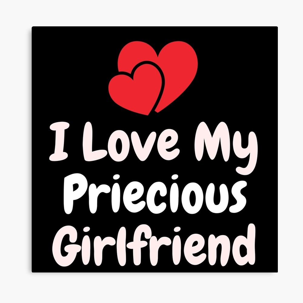 1000x1000 Copy of I love my priecious Girlfriend Postcard, Phone