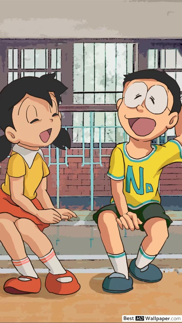 750x1340 Top Five Cute Nobita Shizuka Wallpaper, Phone