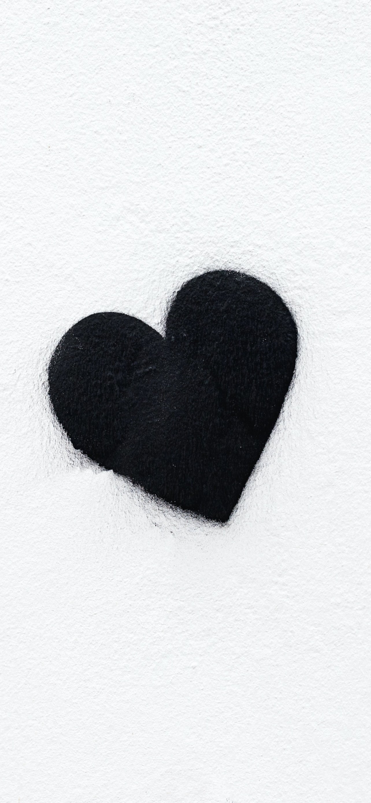 1290x2780 Black heart Wallpaper 4K, Love heart, White background, Monochrome, 5K, Love, Phone