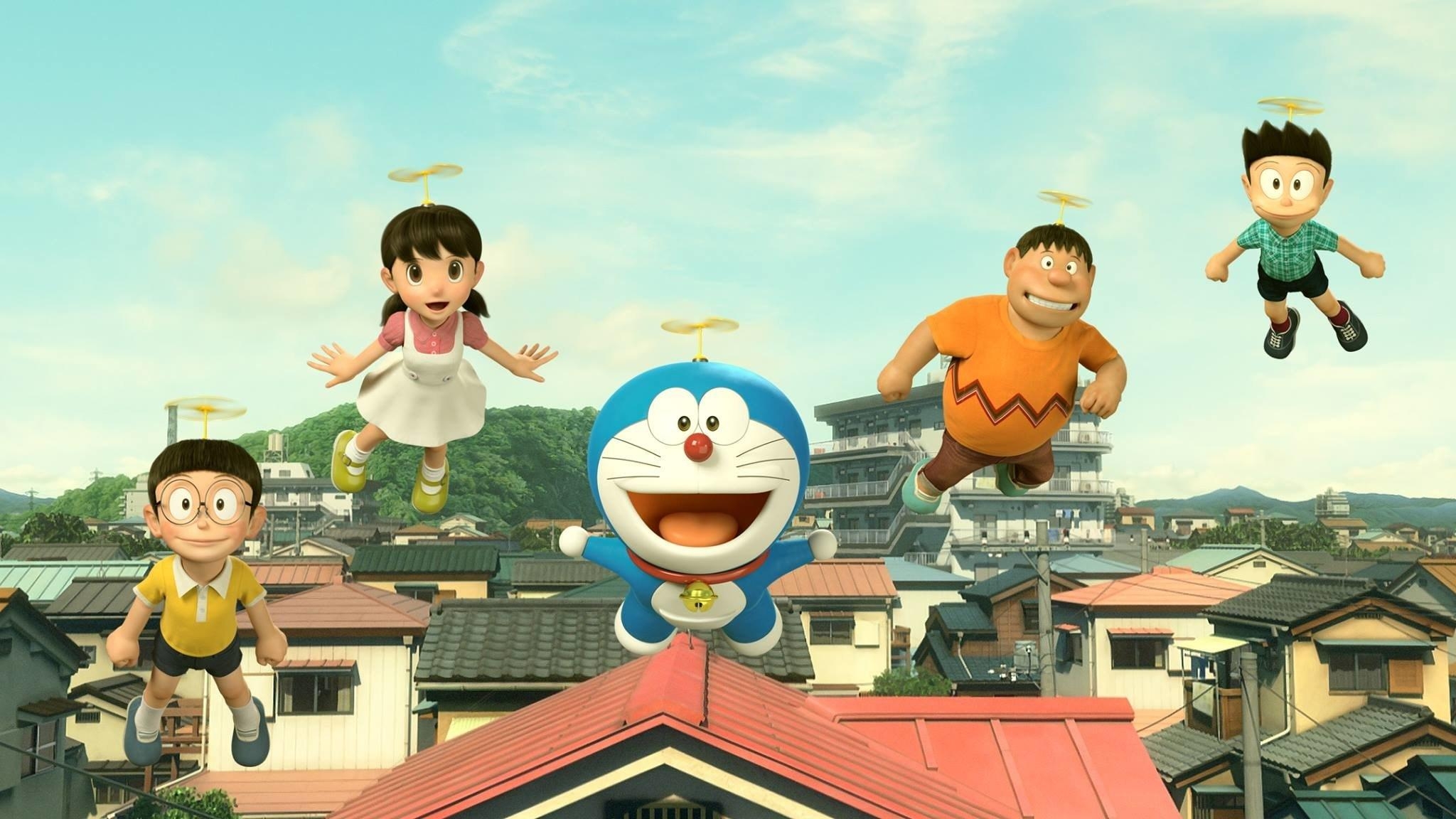 2050x1160 Cartoon Doraemon 3D Wallpaper Download, Desktop