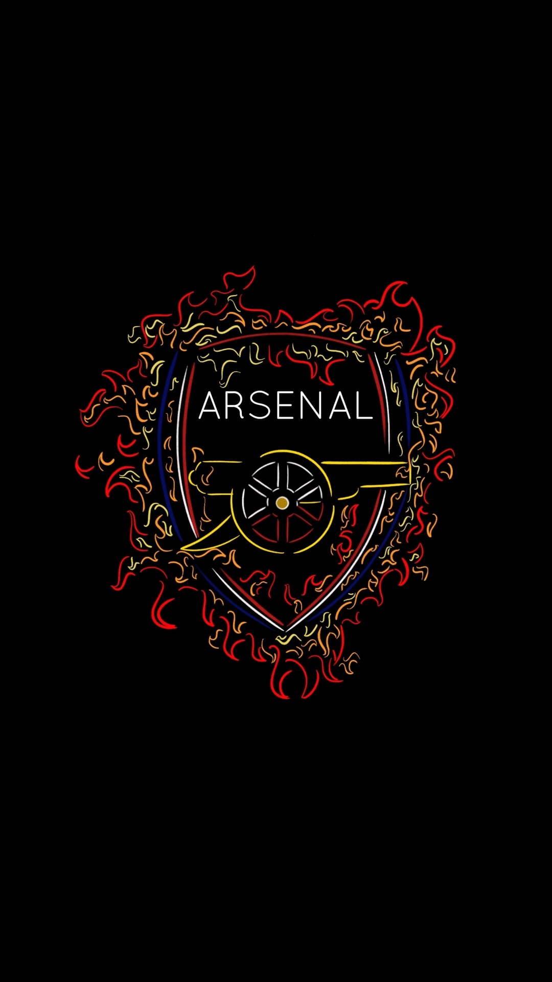 1080x1930 I made a minimal wallpaper of Arsenal, Phone