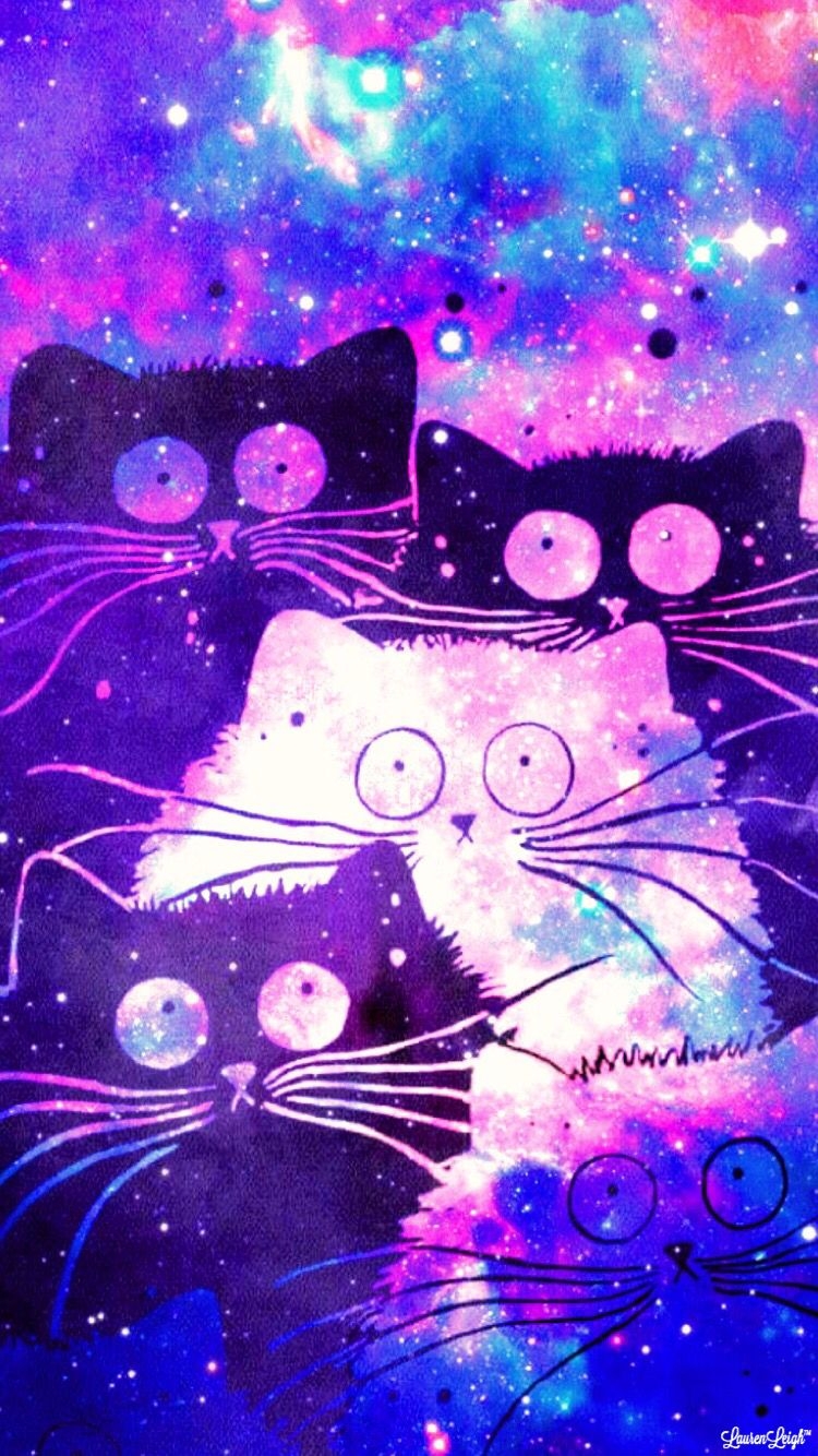 750x1340 Space Cats. Space cat, Wallpaper background, Cat wallpaper, Phone