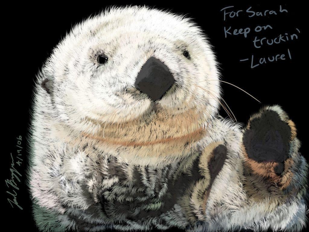 1030x770 Sea Otter By Dr Schreaber, Desktop