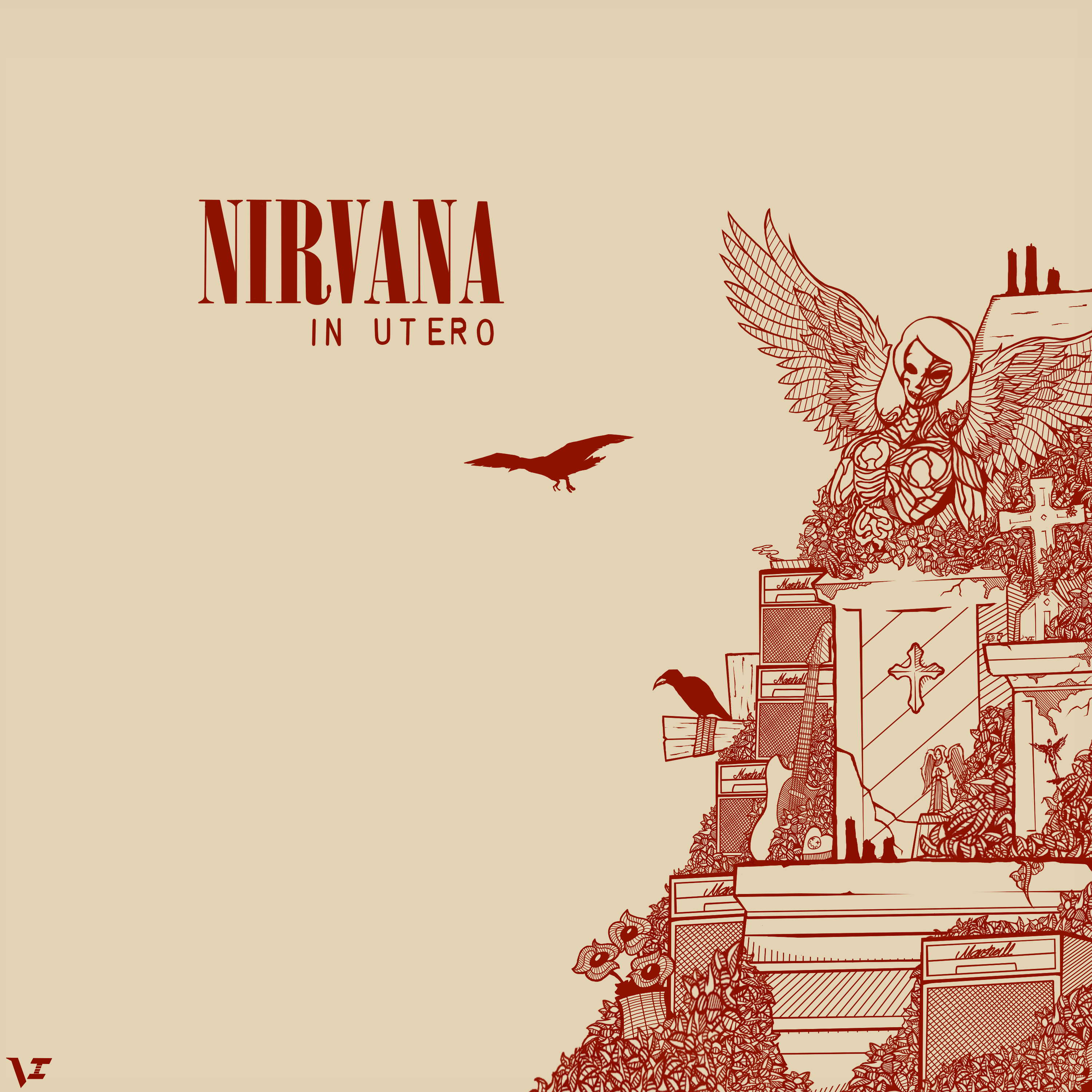 3000x3000 Just finished this In Utero cover, Phone