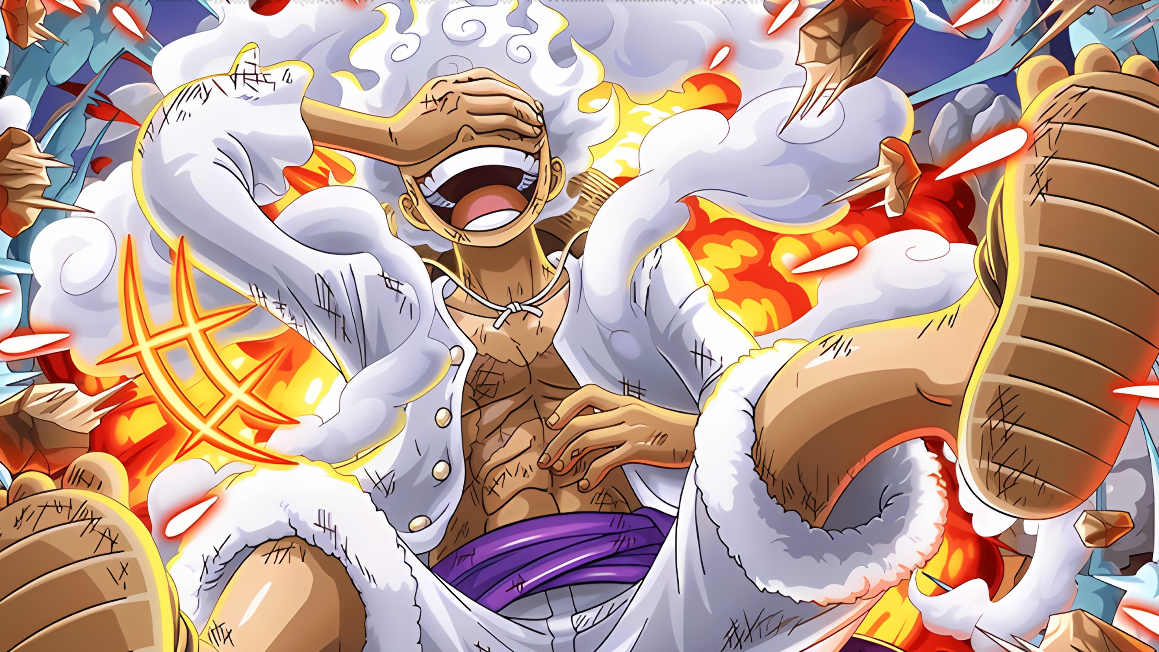 3840x2160 Hydros 5 in One Piece Treasure Cruise! [Mystical Figure in White] Monkey D. Luffy HD Art, 4K PC Wallpaper, 4K Phone Wallpaper! #OPTC #ONEPIECE, Desktop