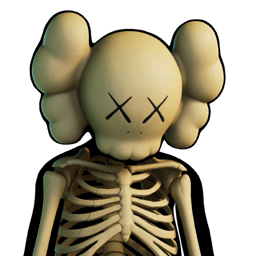 520x520 Kaws Skeleton Fortnite wallpaper, Phone