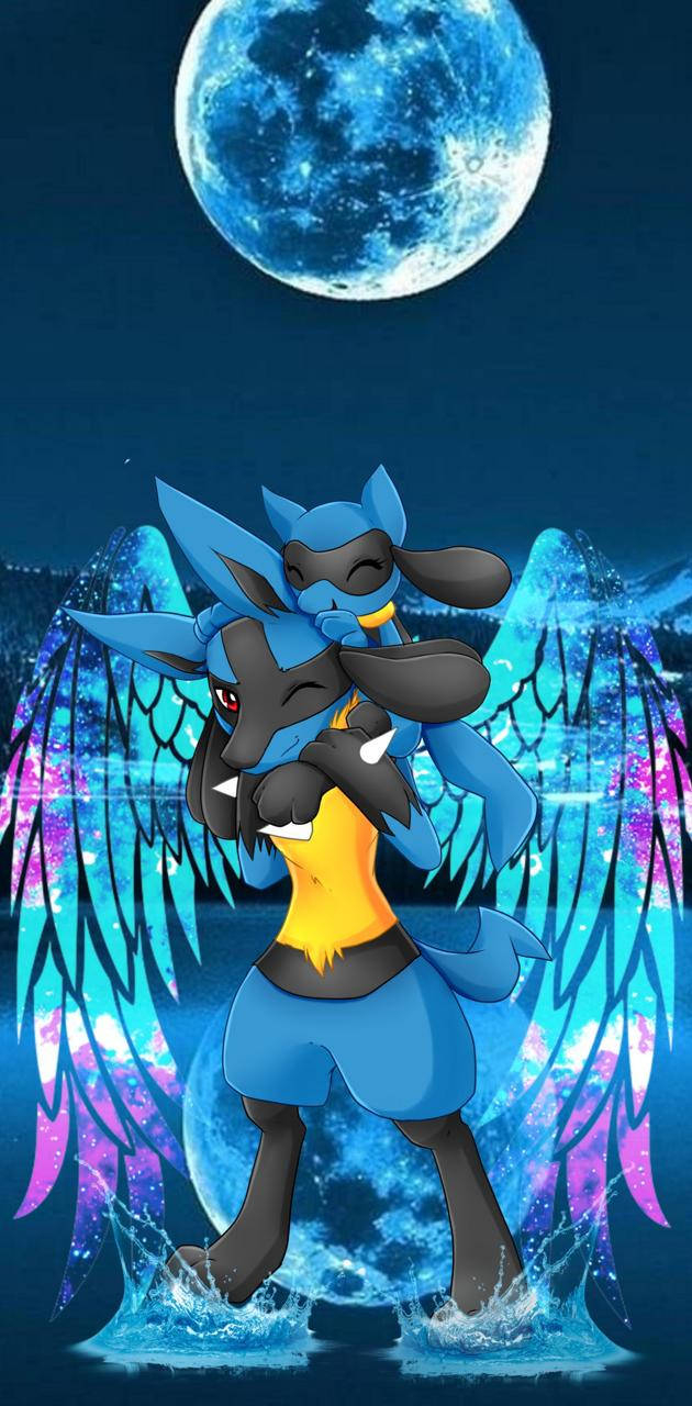 630x1280 Download Riolu And Winged Lucario Wallpaper, Phone