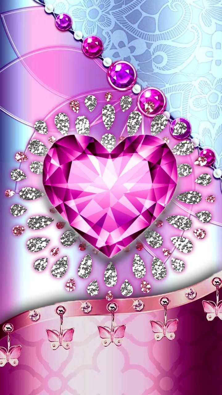 720x1280 Whats more luxury than a art in diamonds? Pink diamond heart, Phone