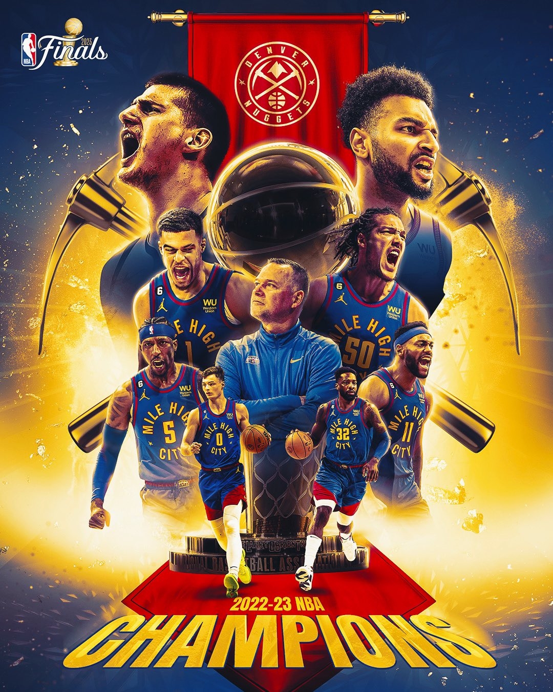 1080x1350 Denver Nuggets NBA Champions 2023 wallpaper, Phone