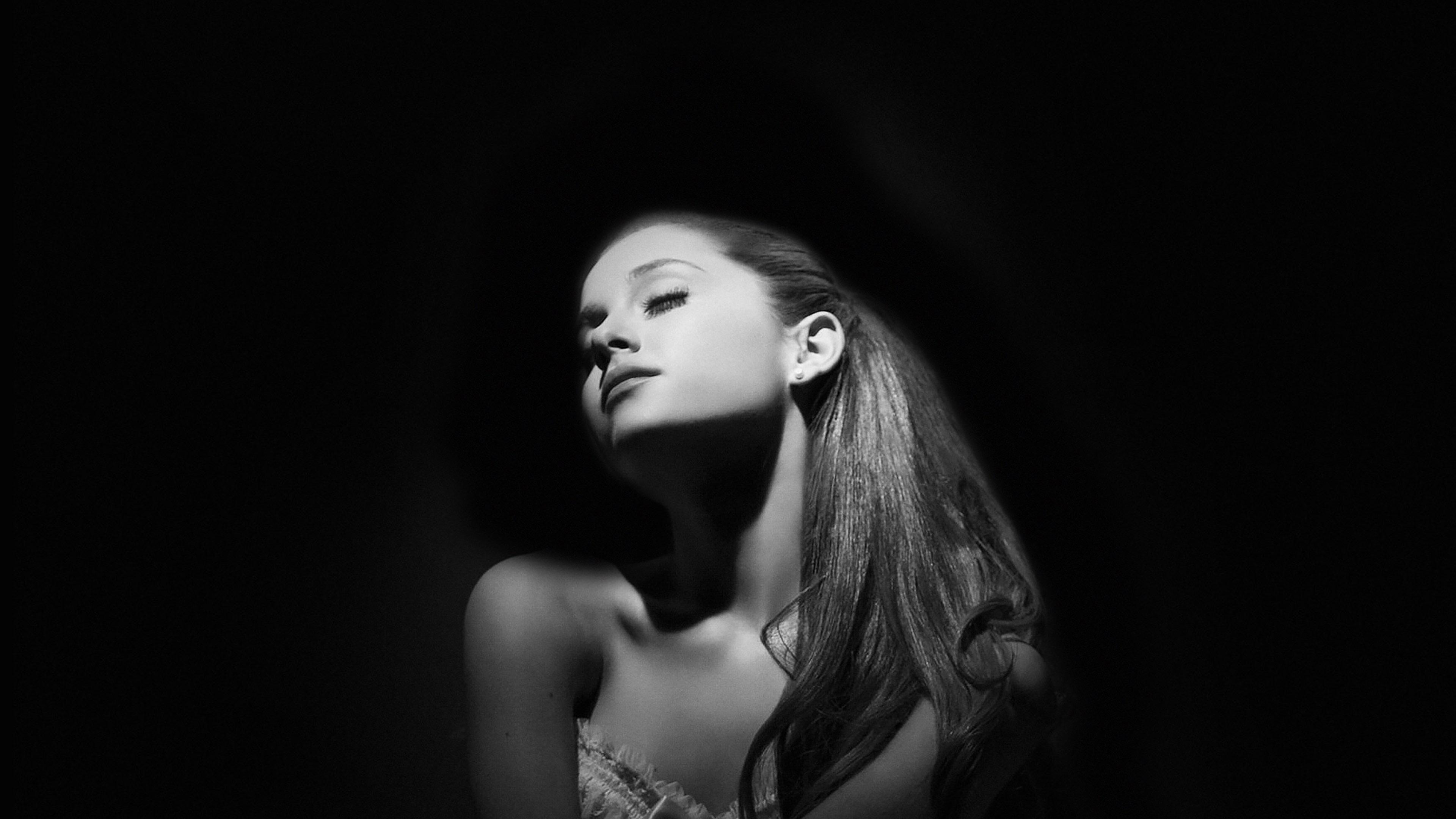 3840x2160 Wallpaper Ariana Grande Dark Music, Desktop