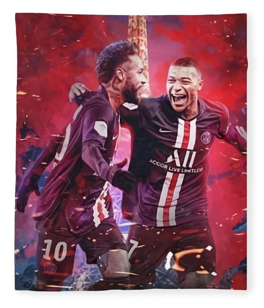 860x1000 Wallpaper Neymar mbappe Fleece Blanket, Phone