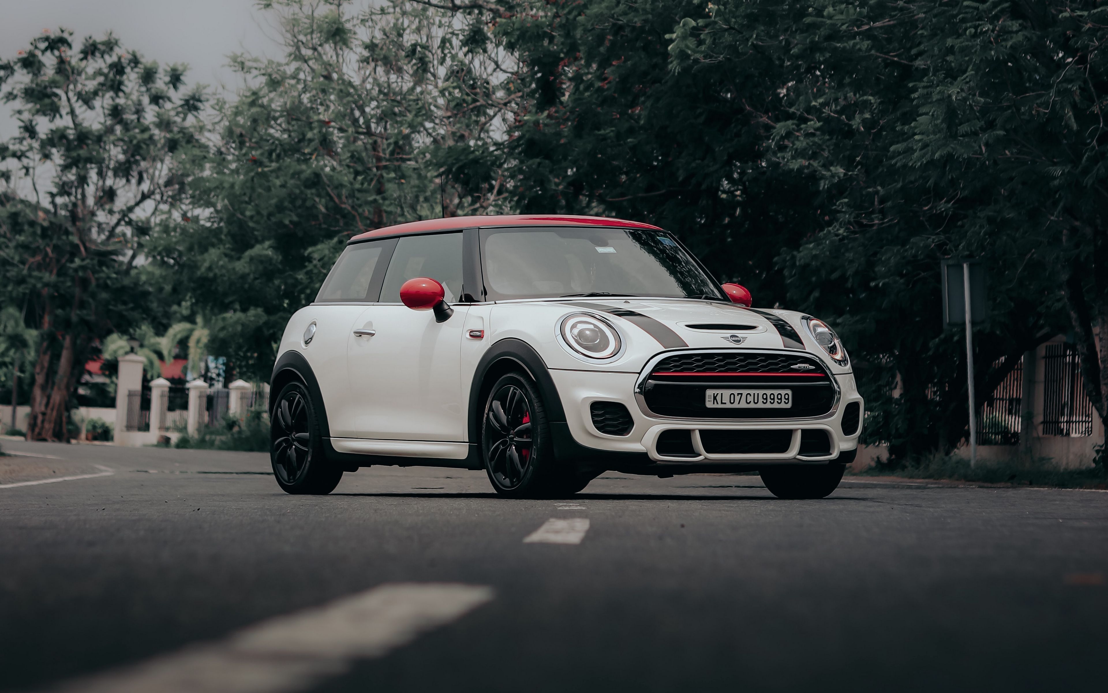 3840x2400 Download wallpaper  mini cooper, mini, car, white, road 4k ultra HD 16:10 HD background, Desktop