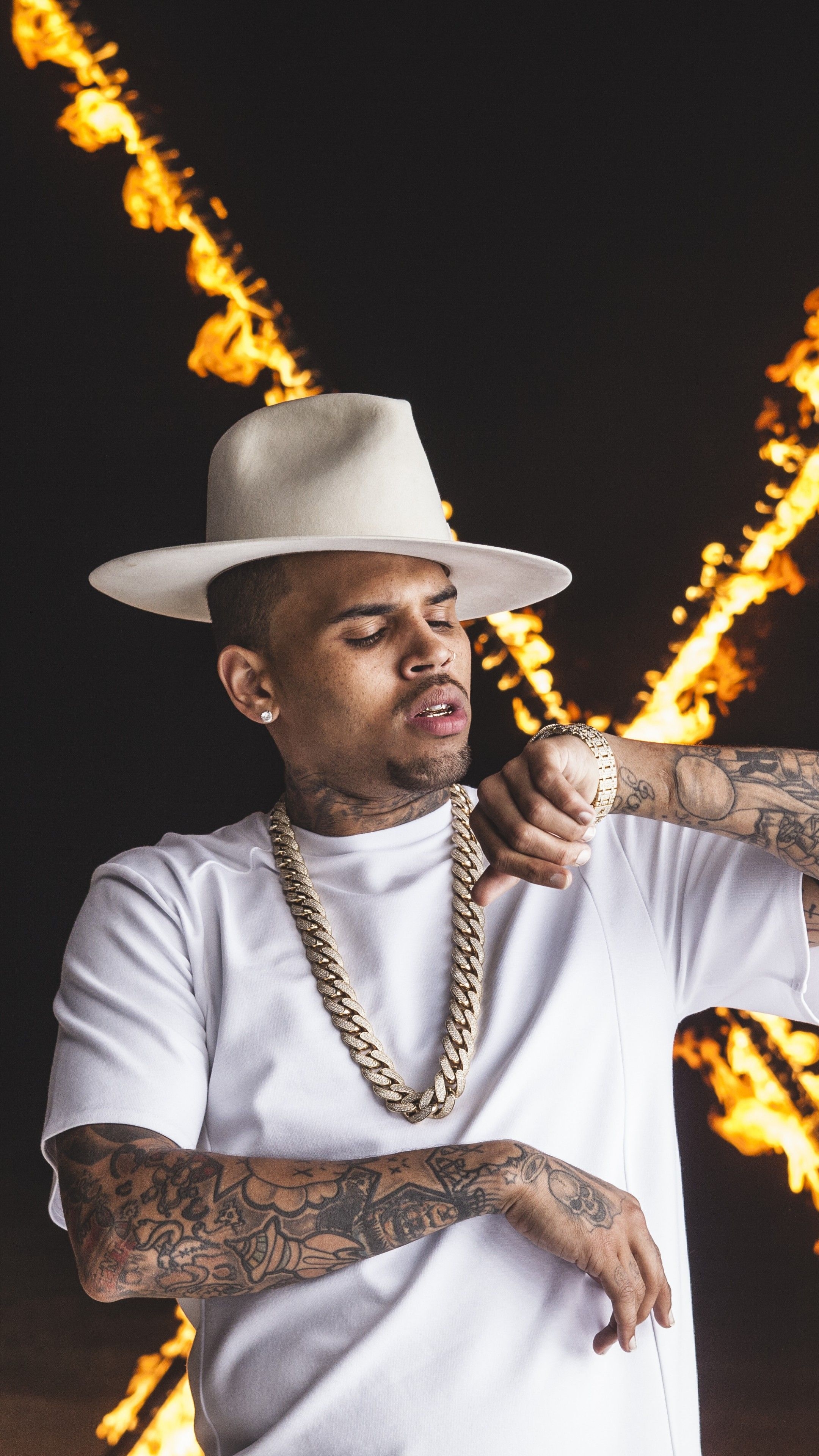 2160x3840 Wallpaper Chris Brown, Top music artist and bands, singer, Phone