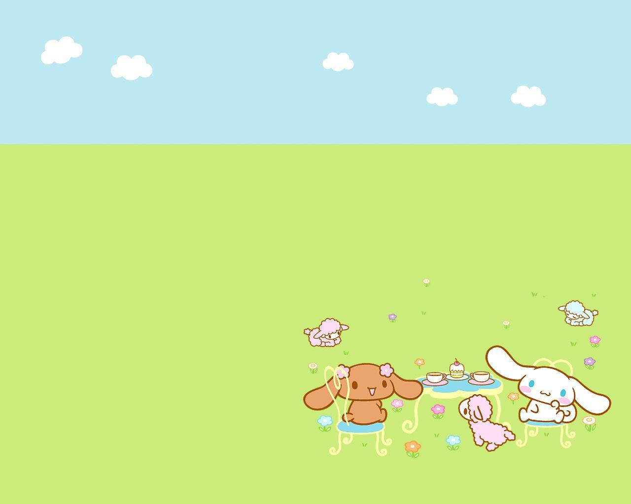 1280x1030 Download Cinnamoroll Tea Party With Mocha Wallpaper, Desktop