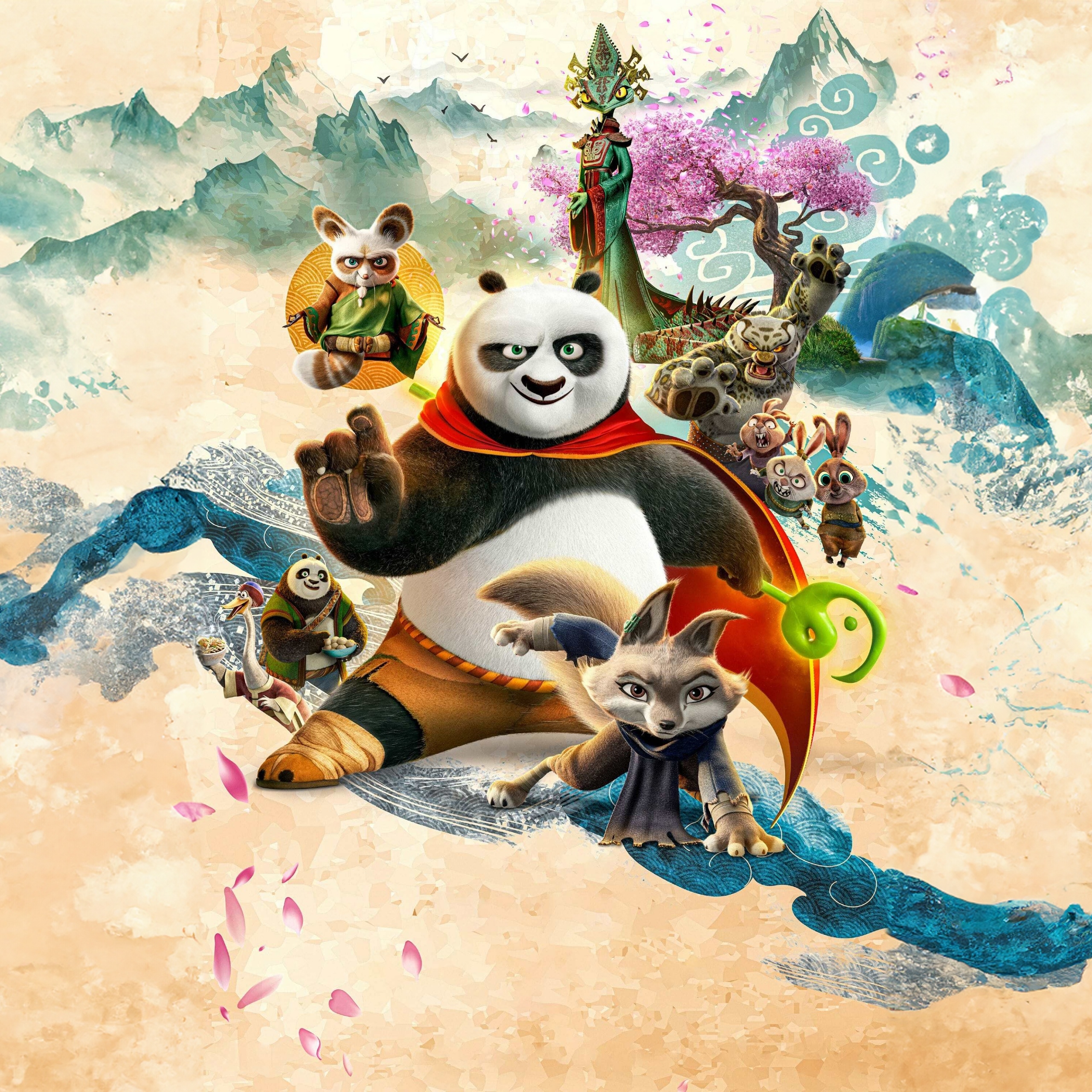 2560x2560 Kung Fu Panda 4 Wallpaper 4K, Animation, Phone