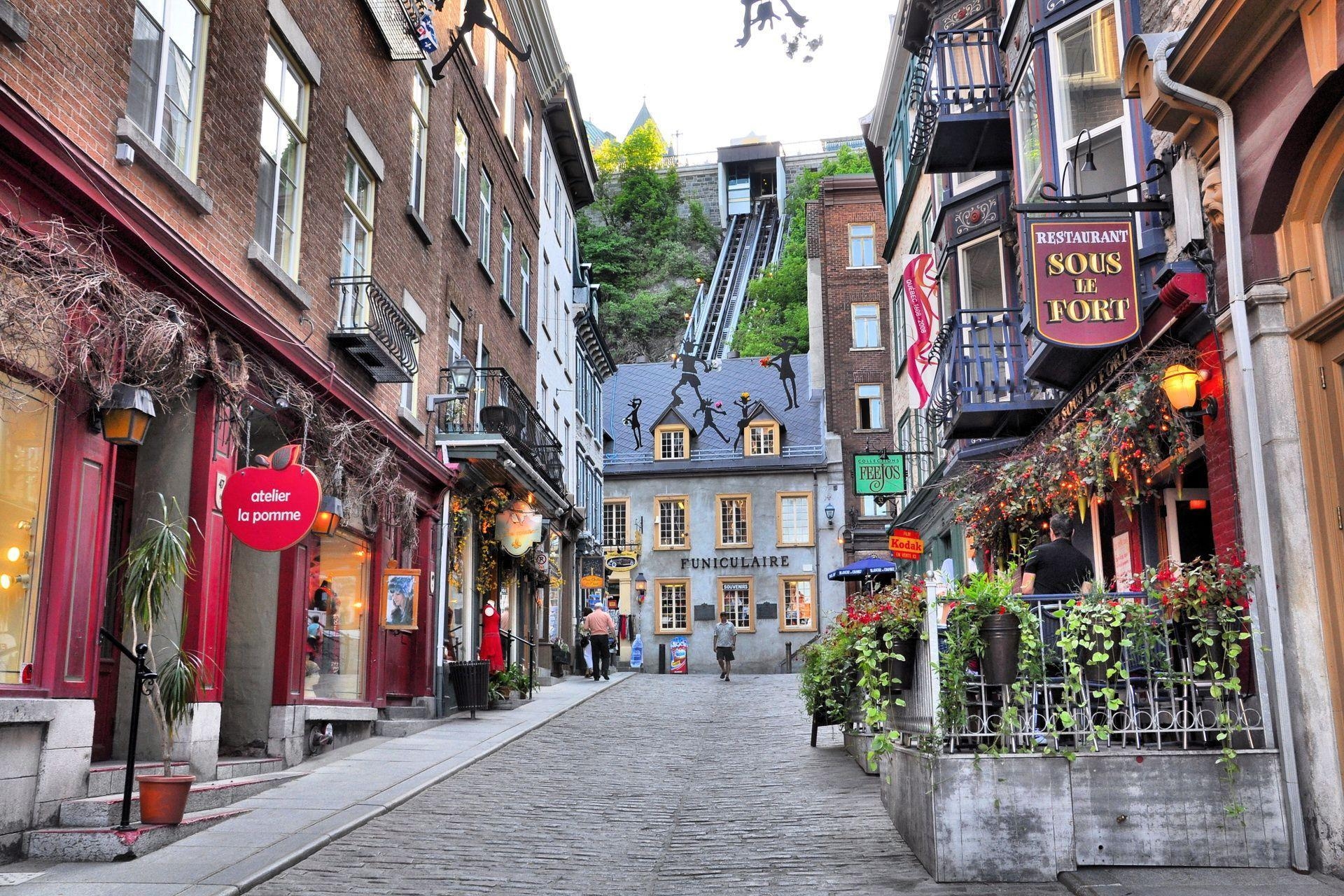 1920x1280 Rue Le Petit Champlain Vieux Quebec Computer Wallpaper, Desktop, Desktop