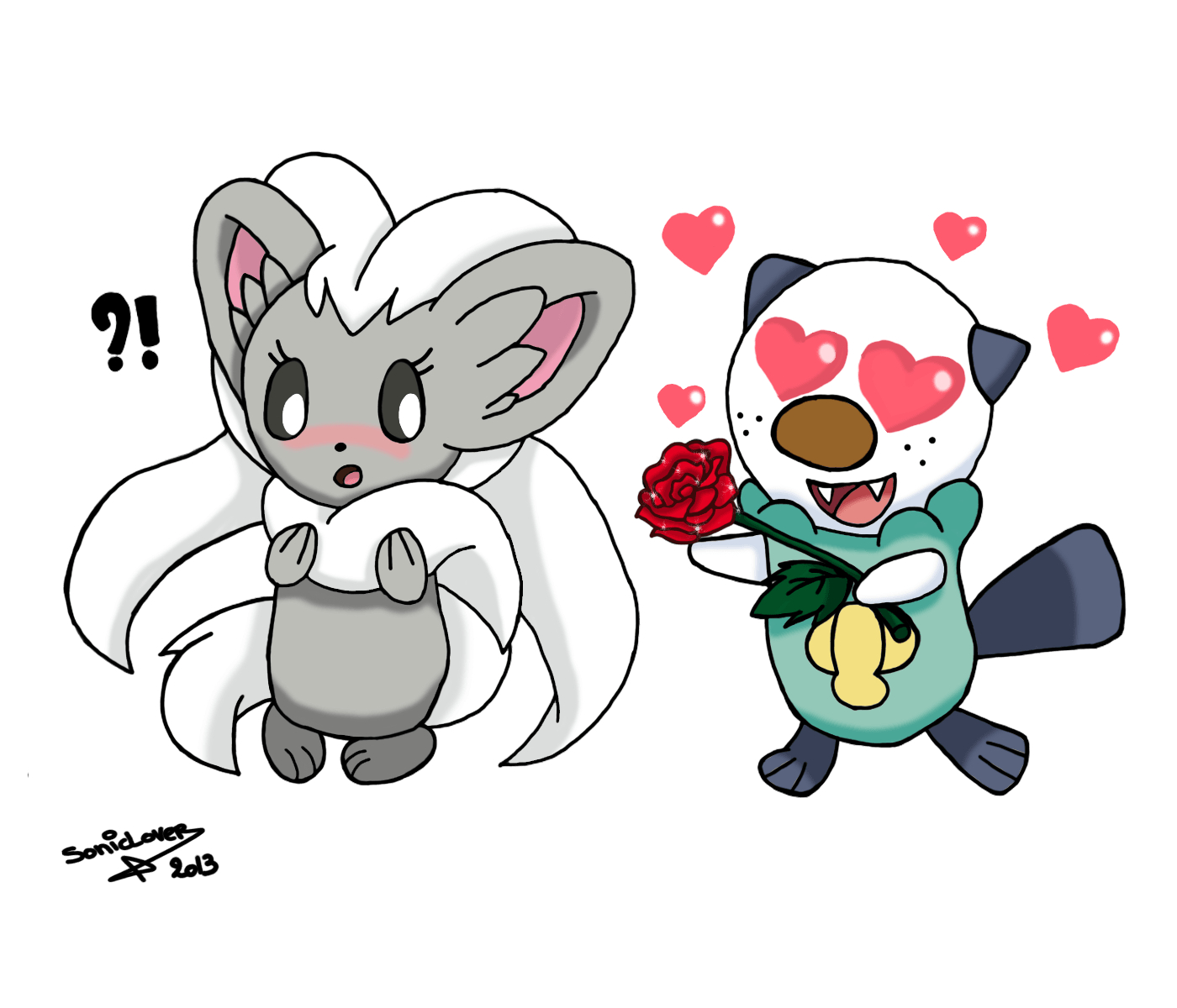 1400x1200 Oshawott Loves Cinccino, Desktop