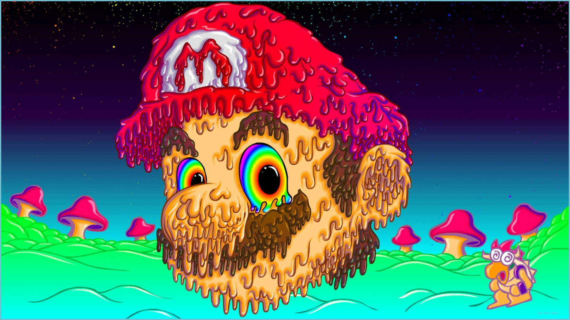 1870x1050 Trippy Cartoon Desktop Wallpaper Cartoon Wallpaper, Desktop