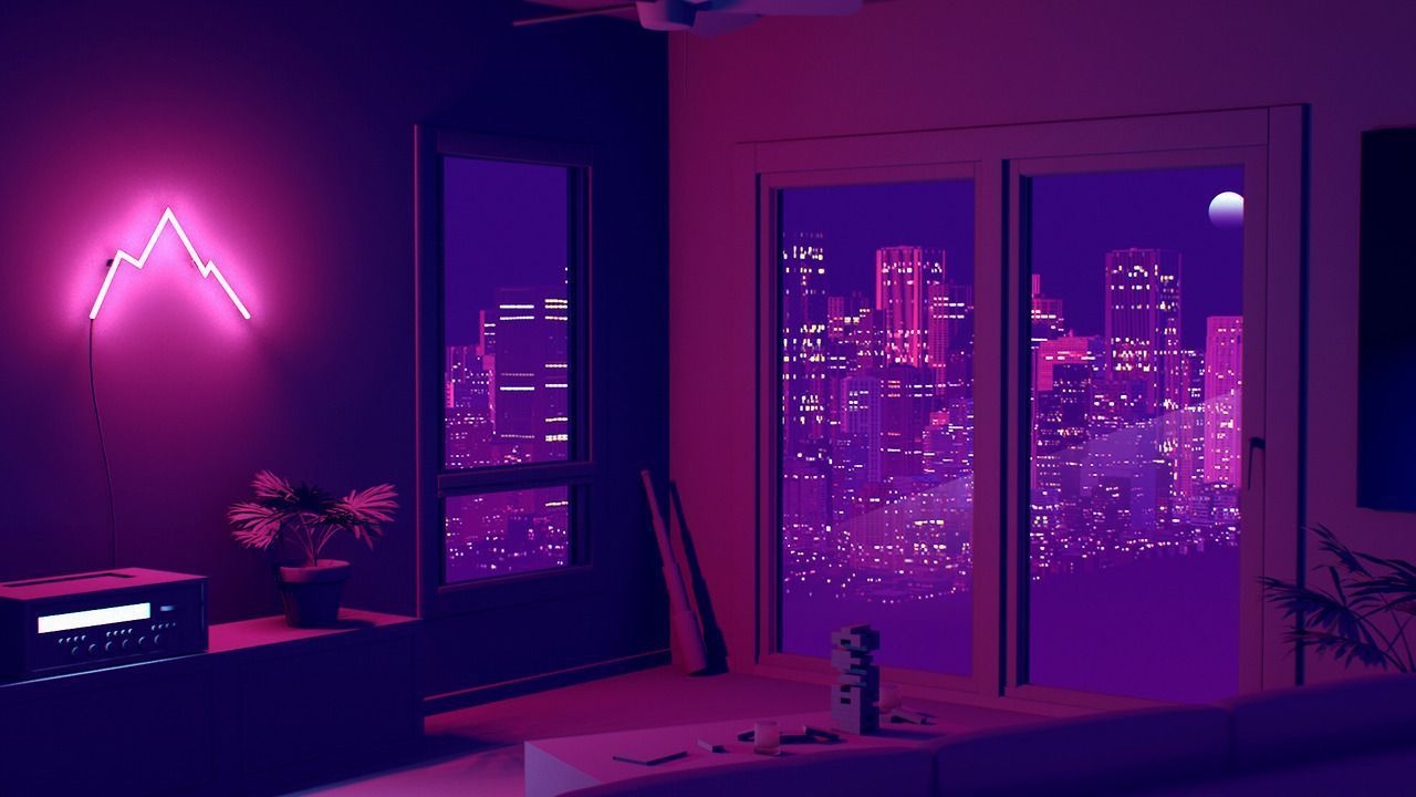 1280x720 Aesthetic Purple Laptop Wallpaper, Desktop