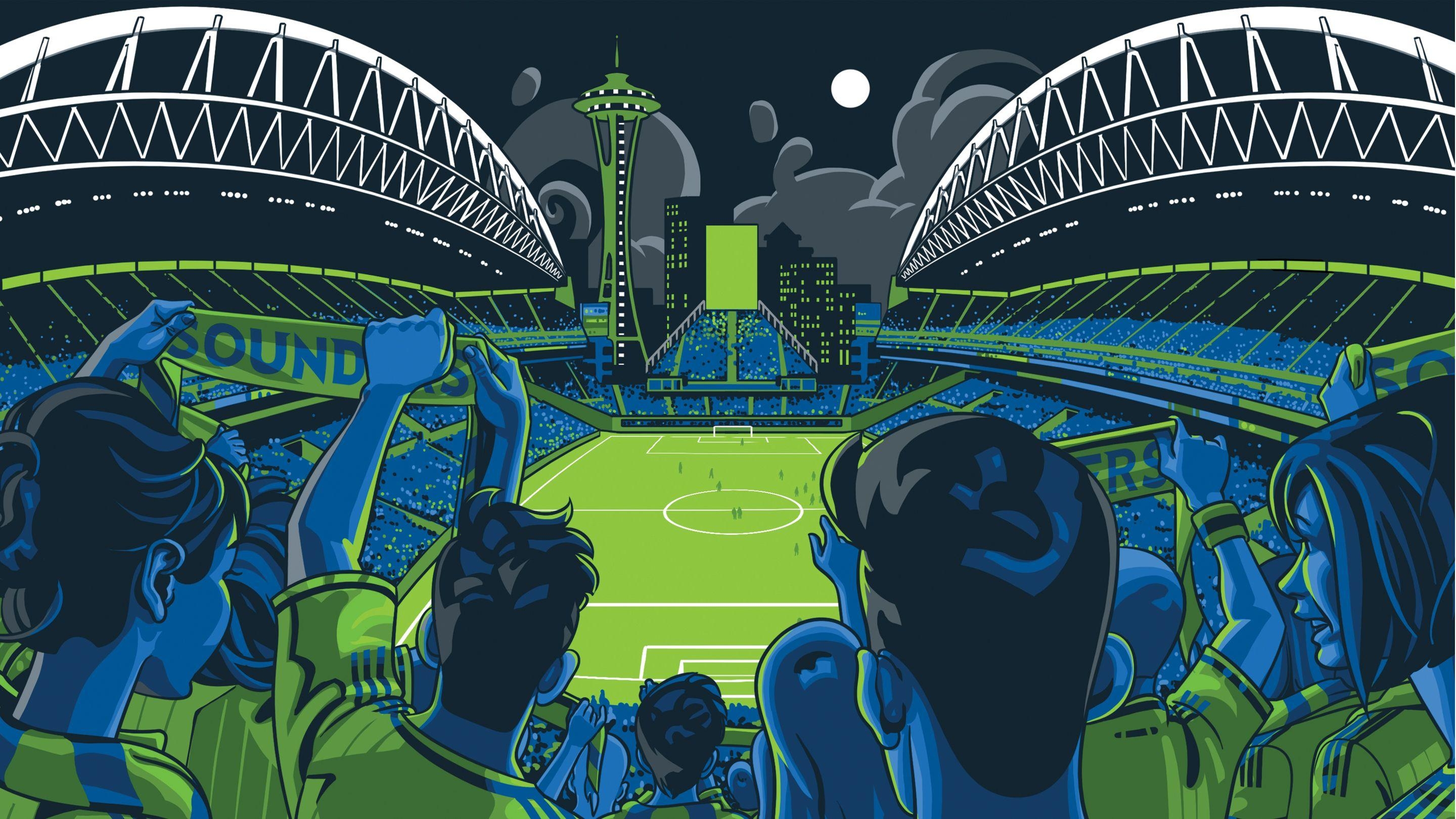 2880x1620 CenturyLink Field comes alive on custom Xbox One console. Seattle, Desktop